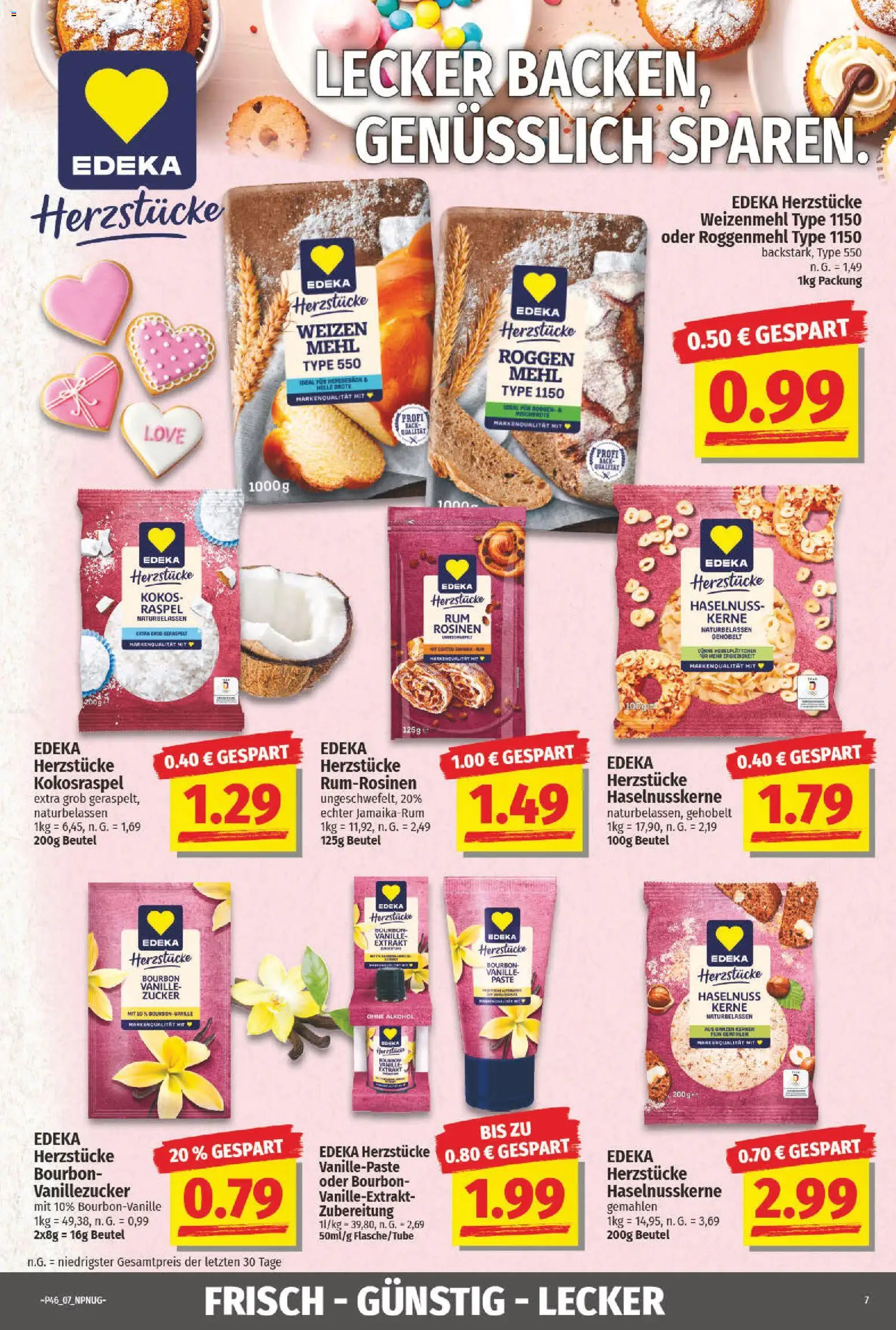 NP Discount Prospekt 	 – gültig ab 10.11.2025 | Seite: 7 | Produkte: Mehl, Rosinen, Zucker, Bourbon
