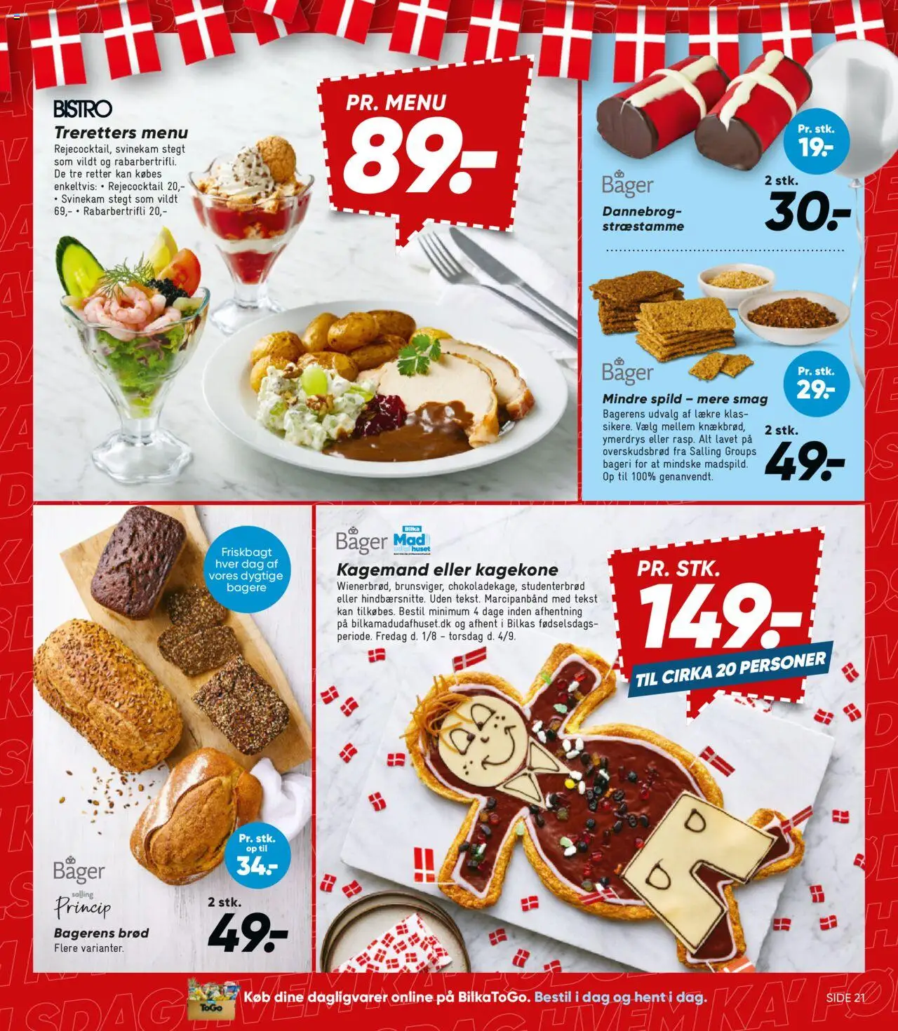 Bilka Tilbudsavis gyldig fra 22.08.2025 | Side: 26 | Produkter: Brød, Ymerdrys, Studenterbrød, Søm