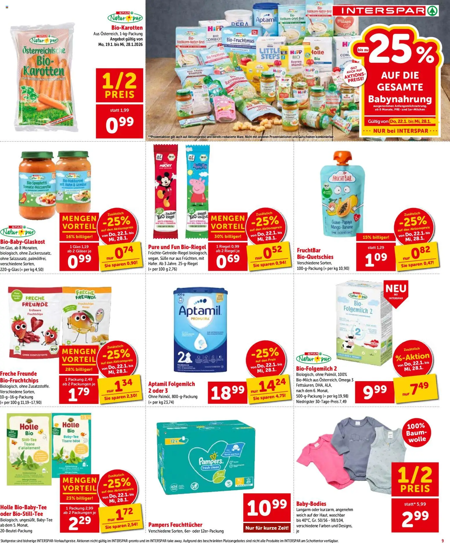 Interspar Flugblatt - Salzburg gültig ab 22.01.2026 | Seite: 9 | Produkte: Babynahrung, Pampers