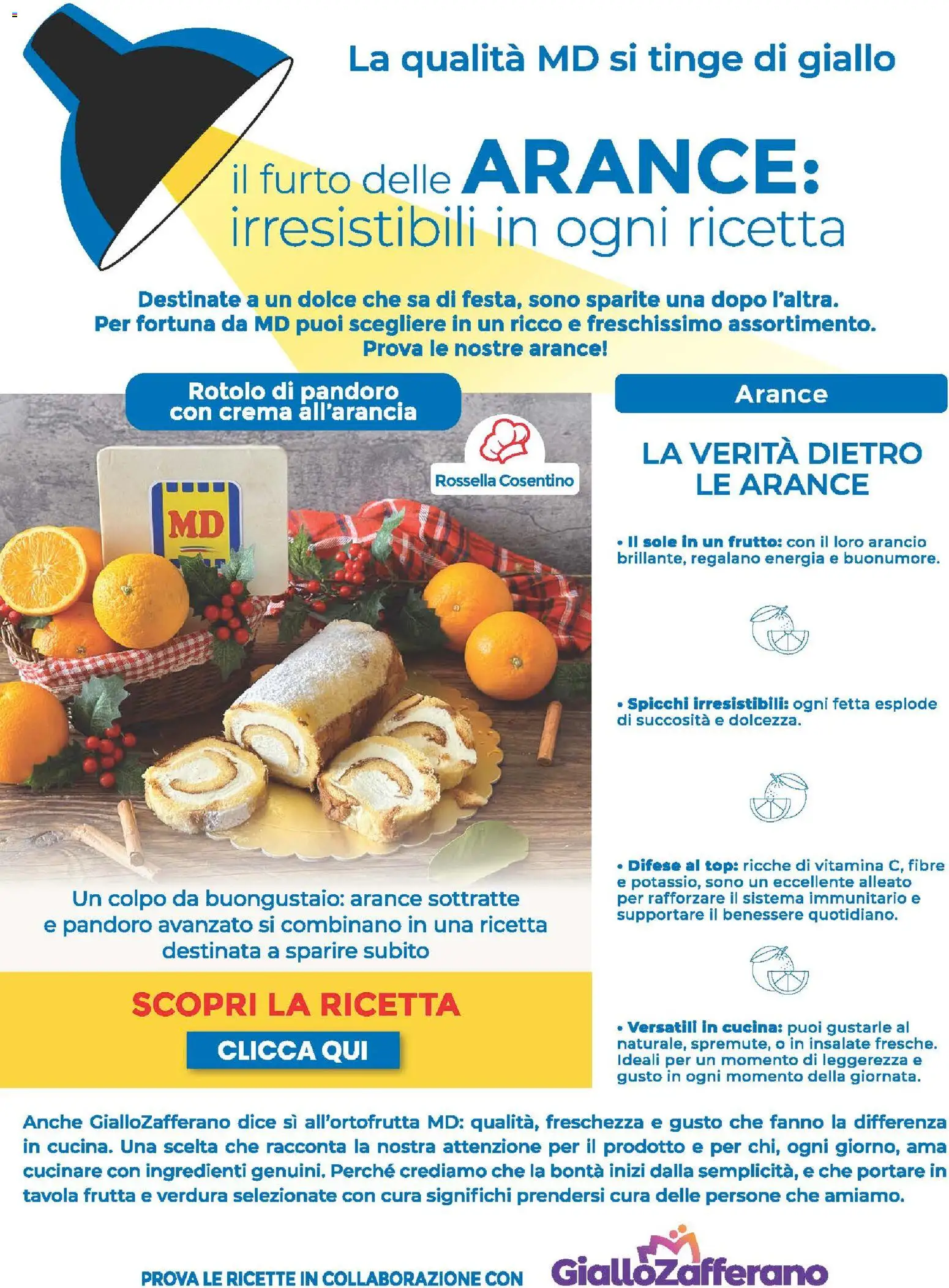 Volantino MD Discount del 03.01.2026 | Pagina: 13 | Prodotti: Crema, Arance, Frutta, Pandoro