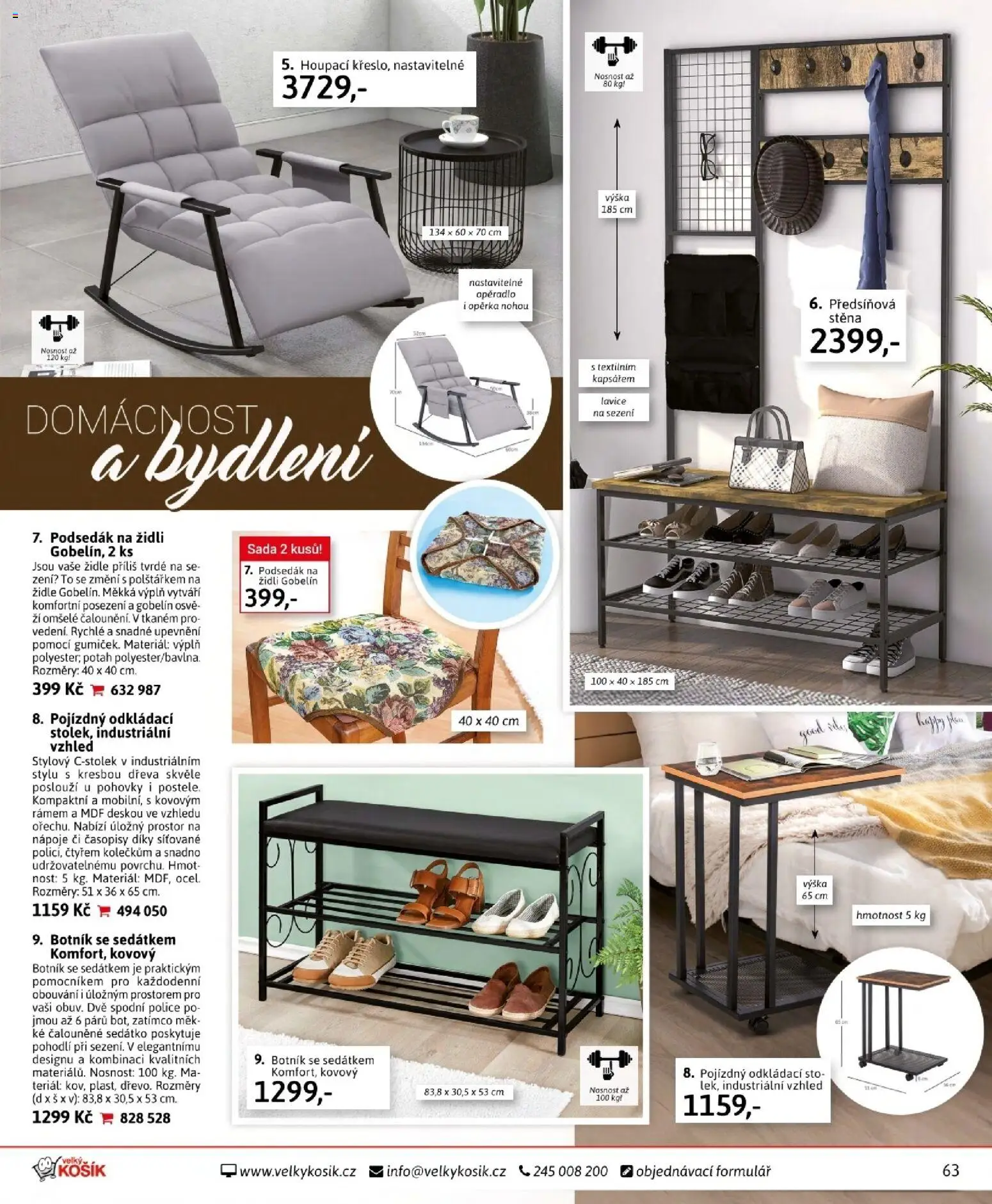 Velký Košík katalog duben 2026 od 01.04.2026 | Strana: 63 | Produkty: Předsíňová stěna, Podsedák, Lavice, Botník