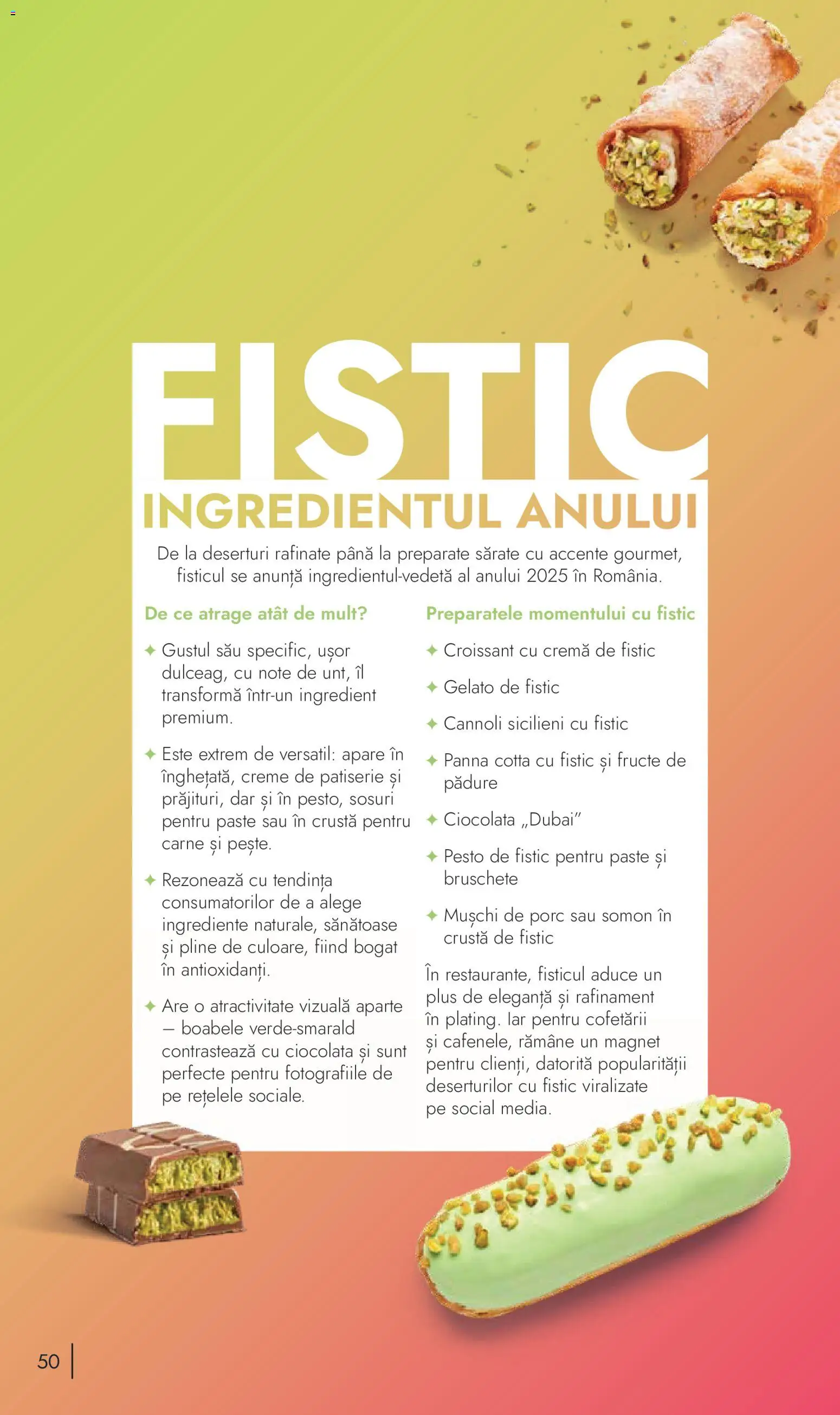 Noul catalog Metro – valabil de la 10.11.2025 | Pagină: 50 | Produse: Cremă, Ciocolată, Fistic, Paste