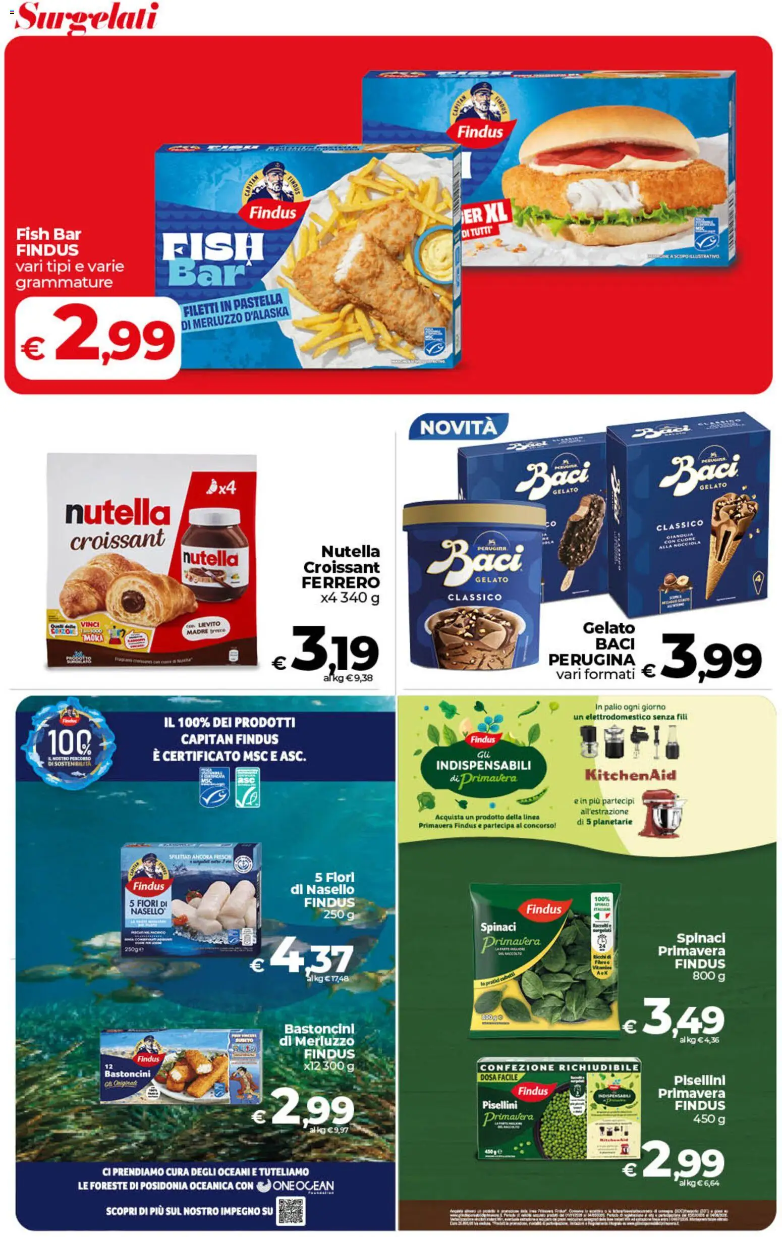 Volantino COOP del 07.04.2026 | Pagina: 23 | Prodotti: Merluzzo, Spinaci, Nutella, Croissant