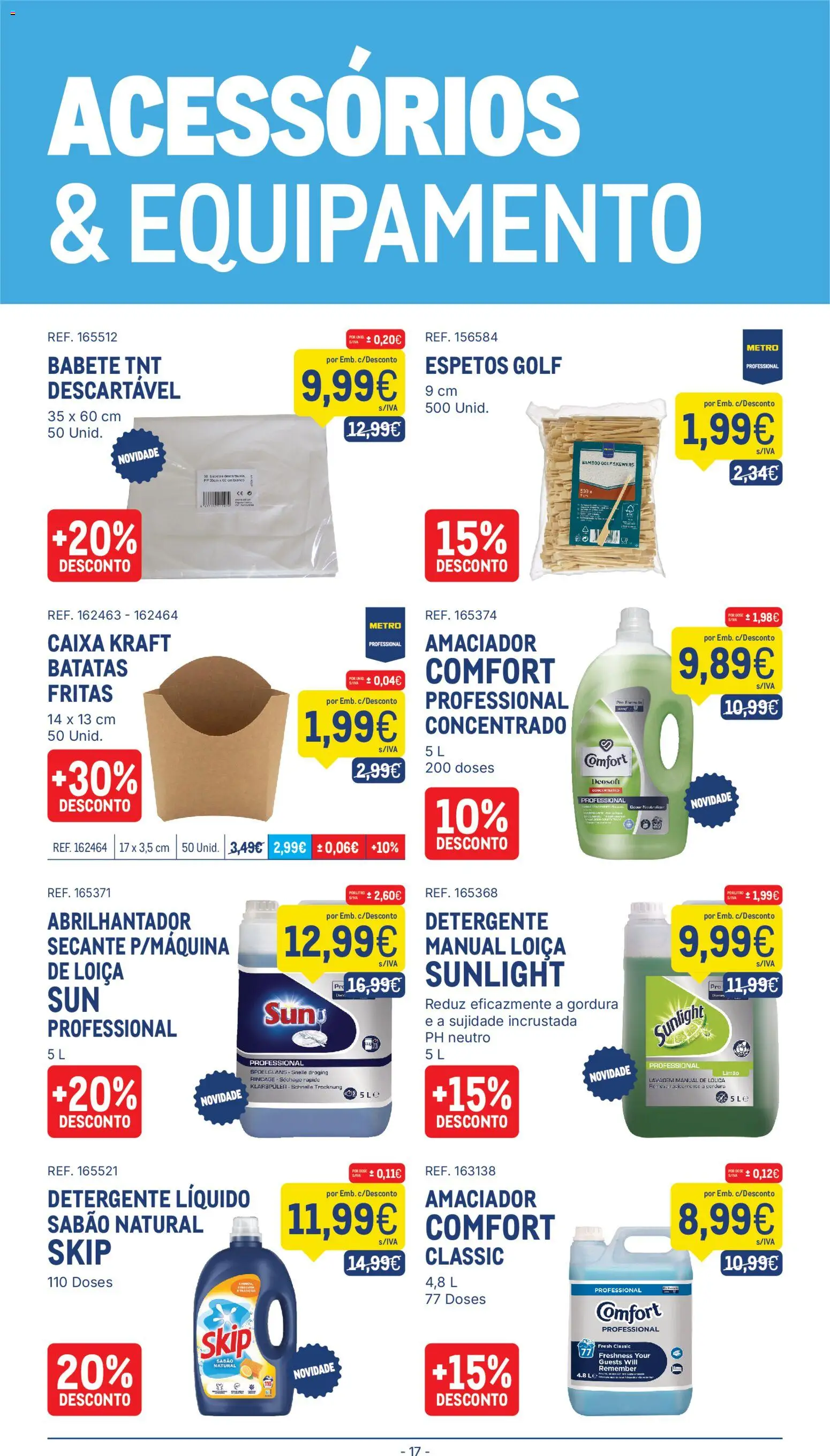 Makro folheto │ válido de 21.04.2026 | Página: 17 | Produtos: Abrilhantador, Sabão, Detergente, Caixa