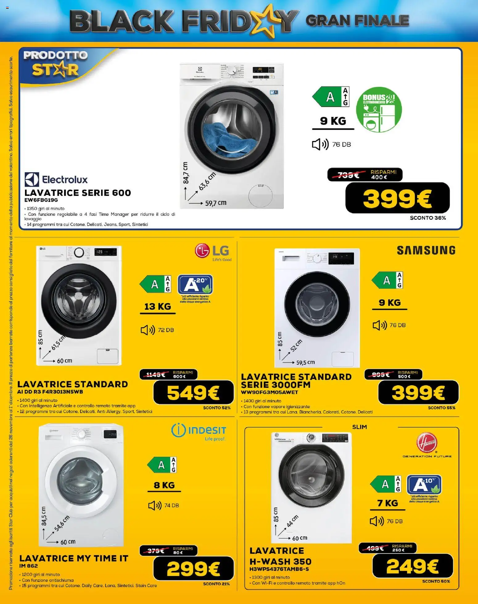 Volantino Euronics del 26.11.2025 | Pagina: 26 | Prodotti: Lavatrice, Samsung