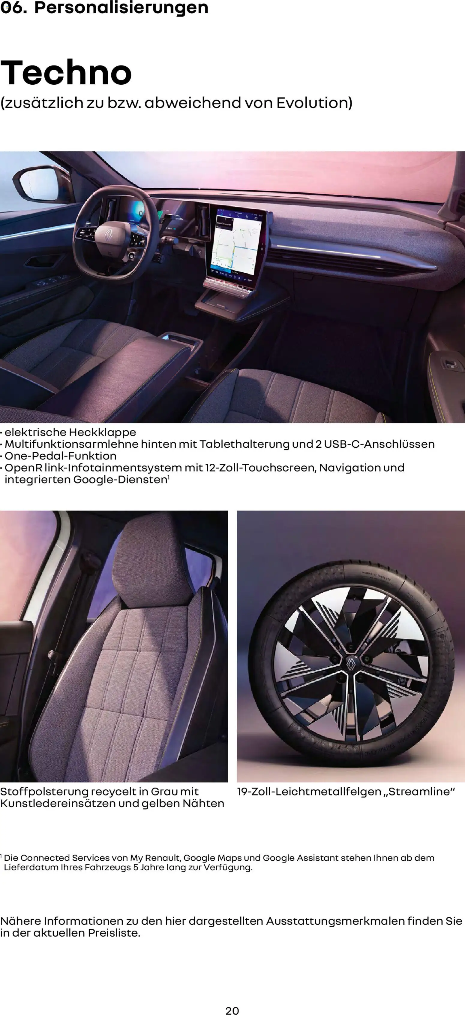 Renault Scenic E-Tech – gültig ab 15.01.2026 | Seite: 20 | Produkte: Navigation