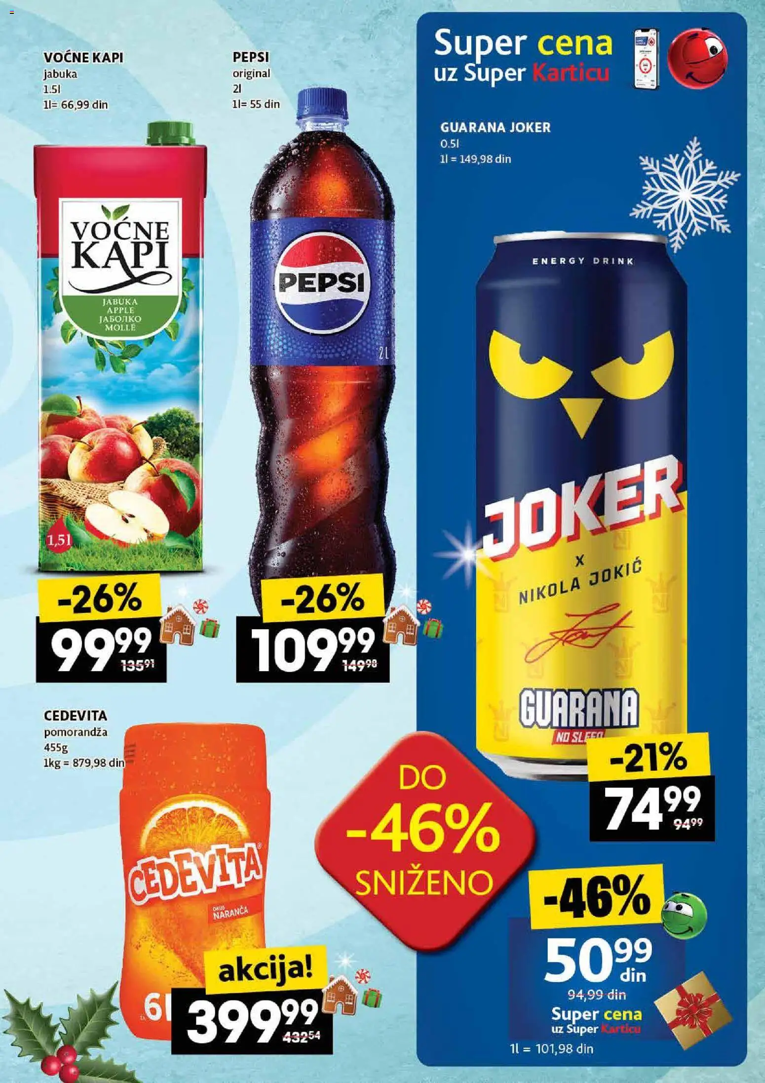 Idea katalog - važi od 11.12.2025 | Strana: 25 | Proizvode: Cedevita, Pomorandza, Guarana, Pepsi