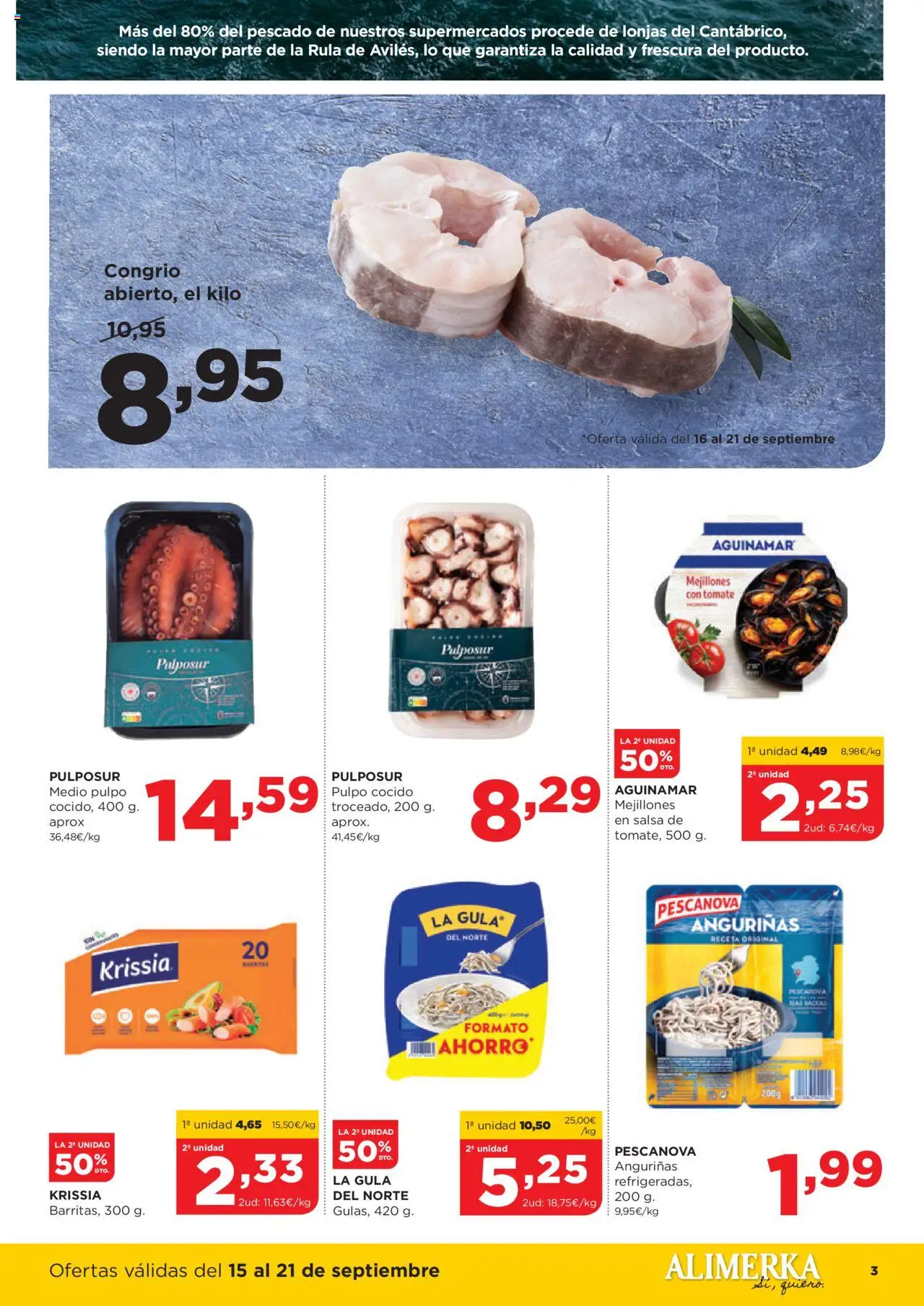 Alimerka folleto Castilla y León │ válido desde el 15.09.2025 | Página: 3 | Productos: Pescado