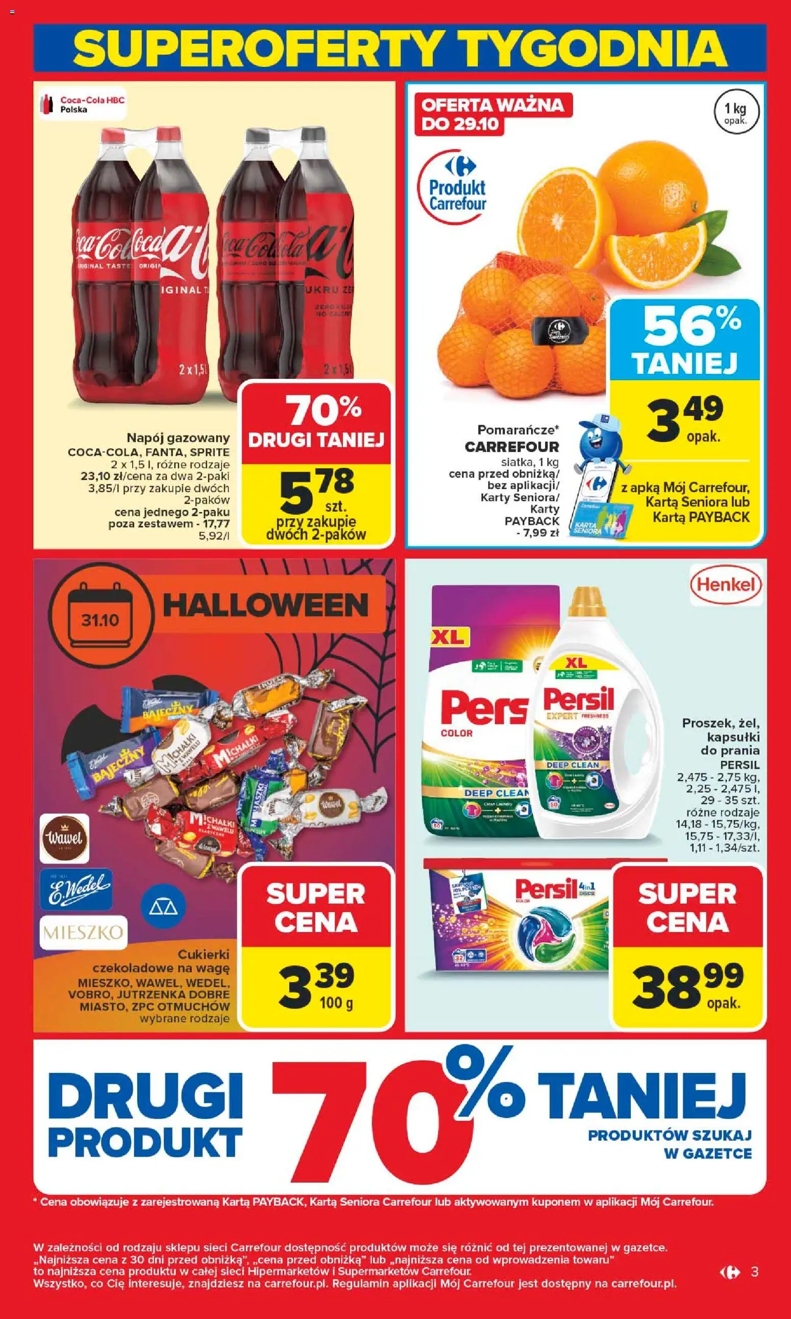 Carrefour Gazetka - Starachowice Zmieniliśmy się dla Ciebie od 27.10.2025 | Strona: 5 | Produkty: Karta, Cukierki czekoladowe, Persil, Kapsułki do prania