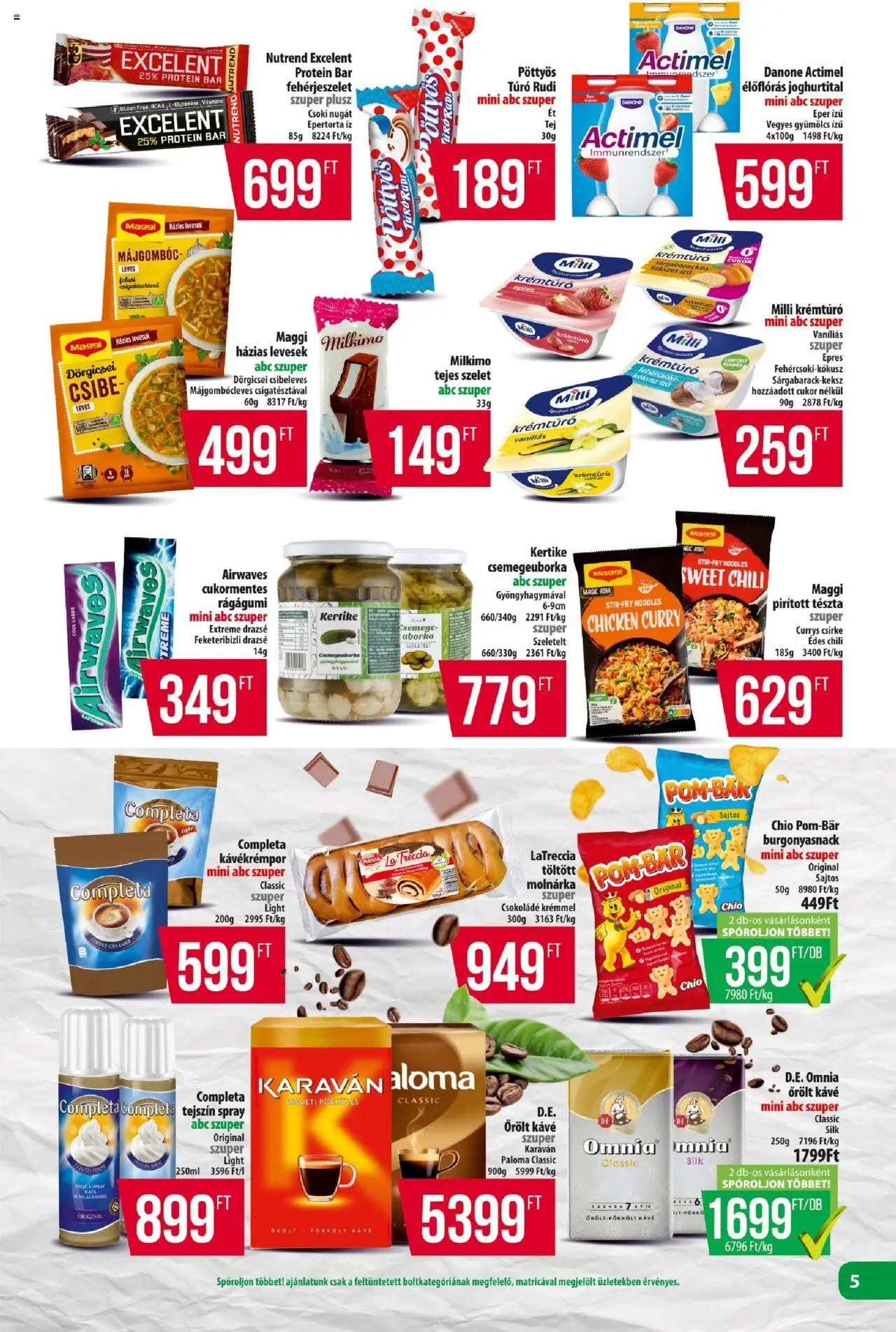 COOP akciós ujság - amely érvényes a következő dátumtól: 21.08.2025 | Oldal: 5 | Termékek: Protein bar, Kokusz, Tejszín, Uborka