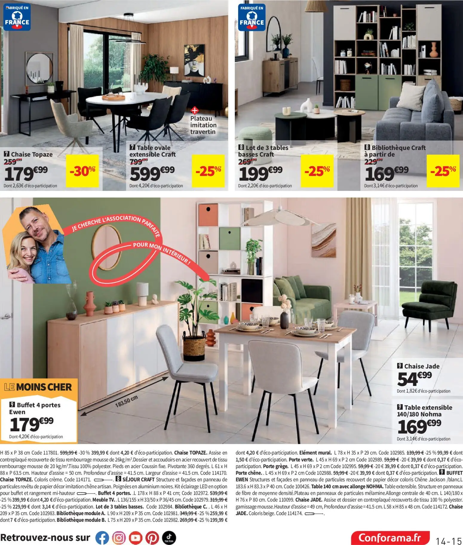 {H1} | Page: 15 | Produits: Meuble, Chaise, Buffet, Portes