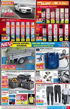 Norma Flugblatt ab 16.03.2026 gültig | Seite: 15 | Produkte: Tasche, Adapter, Gewicht