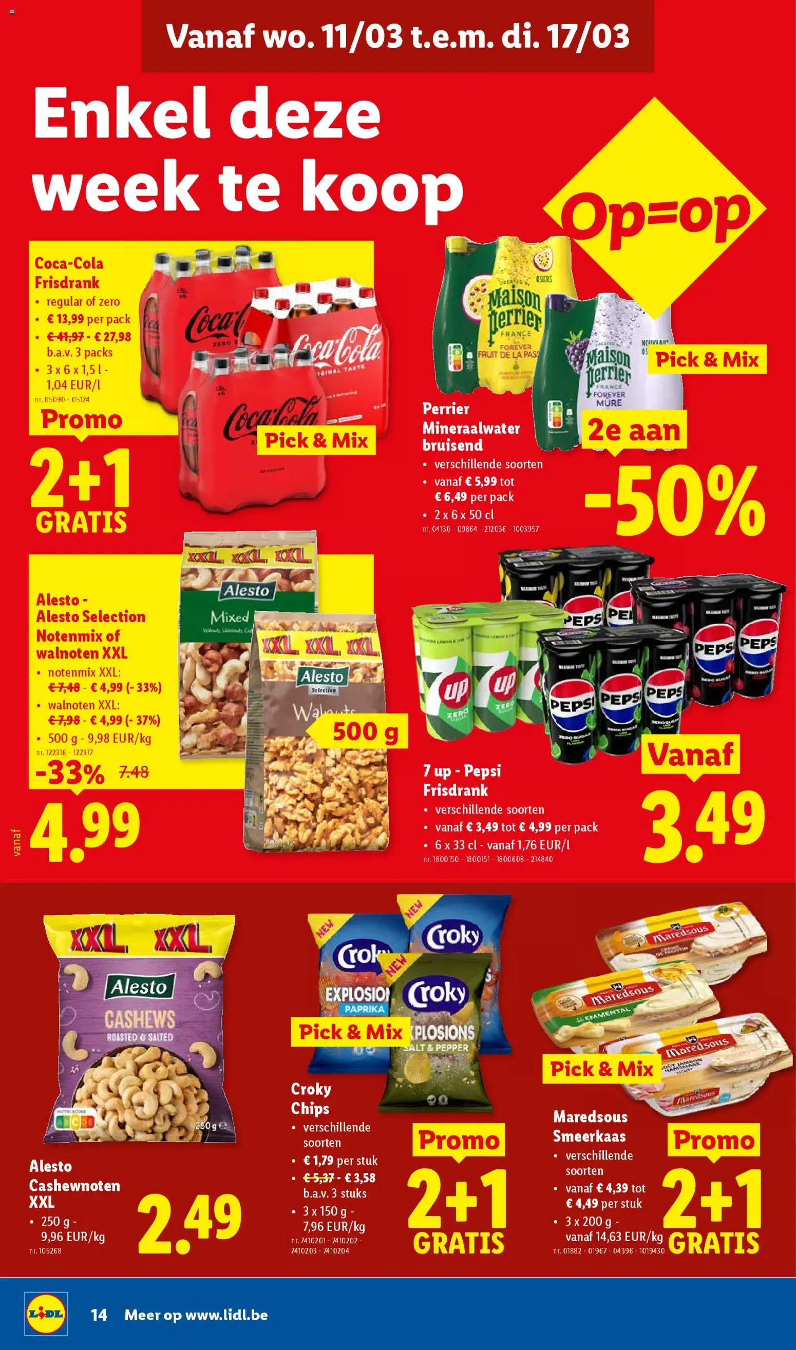 {H1} | Pagina: 14 | Producten: Pepsi, Chips, La, Mineraalwater