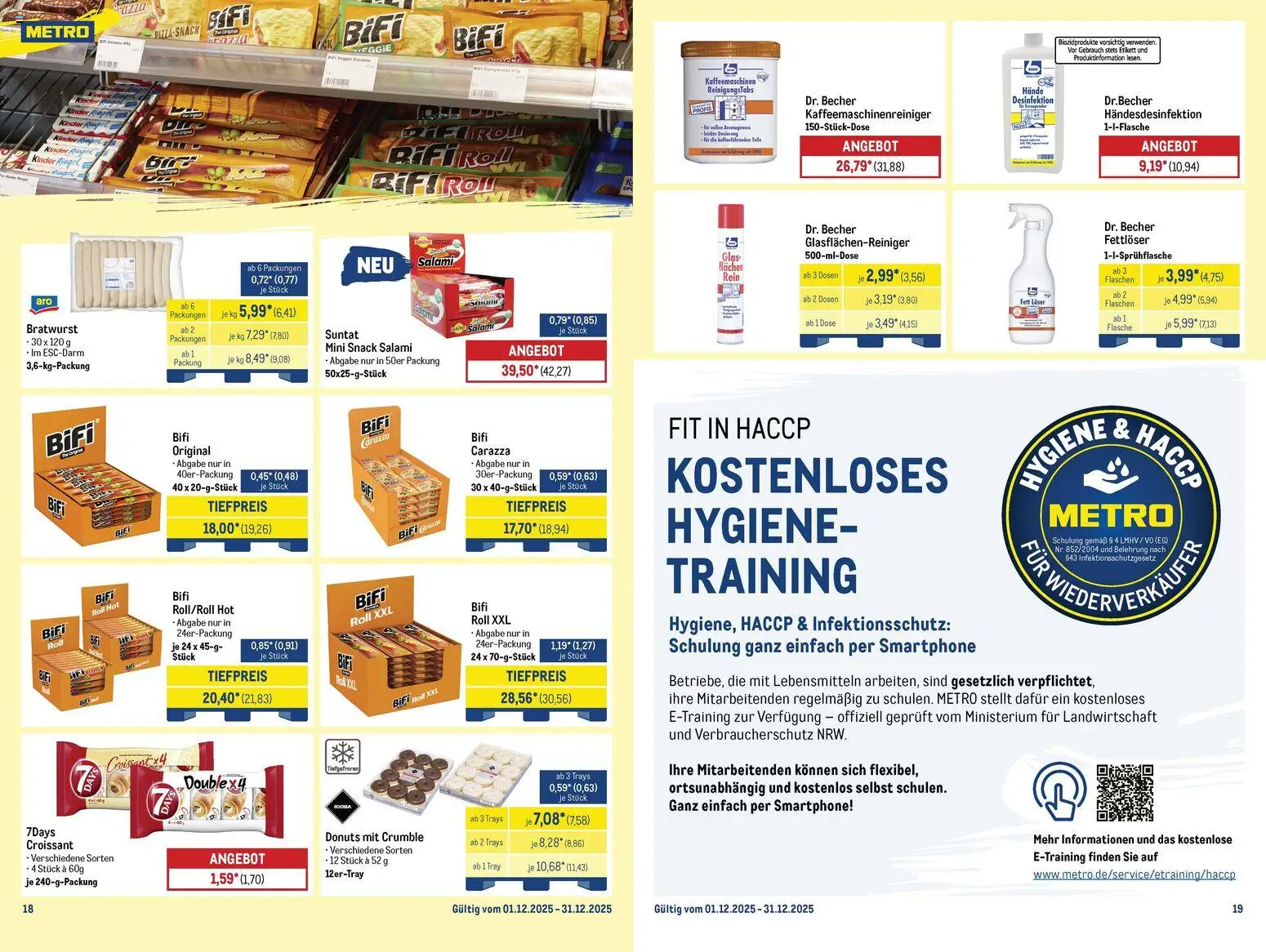 Metro Monats-Mix – gültig ab 01.12.2025 | Seite: 10 | Produkte: Bifi, Bratwurst, Croissant, Smartphone