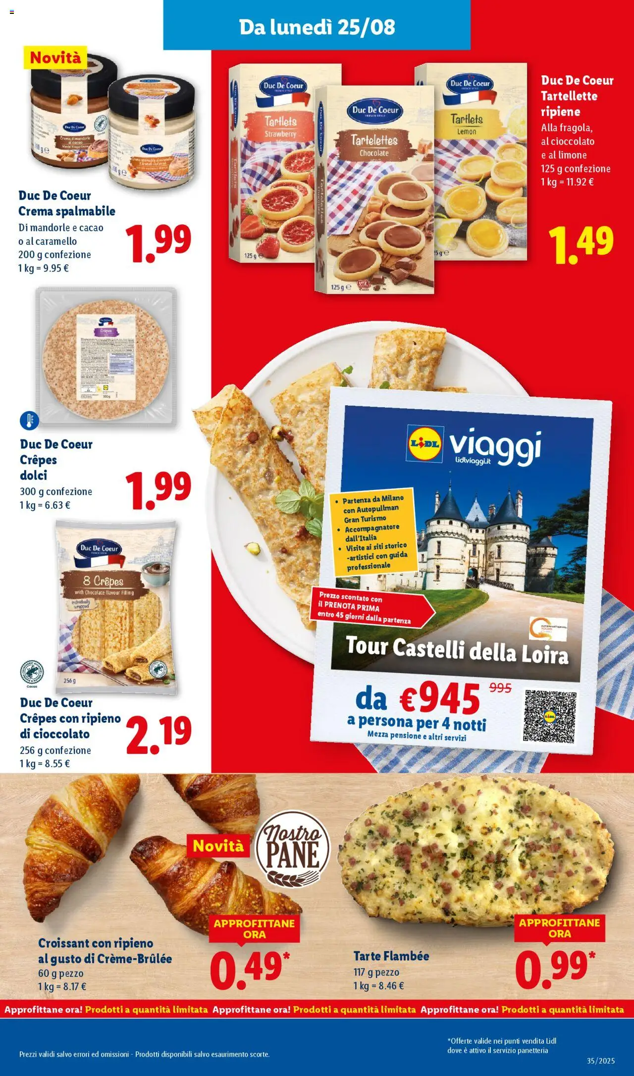Volantino Lidl del 25.08.2025 | Pagina: 21 | Prodotti: Crema, Pane, Cioccolato, Limone