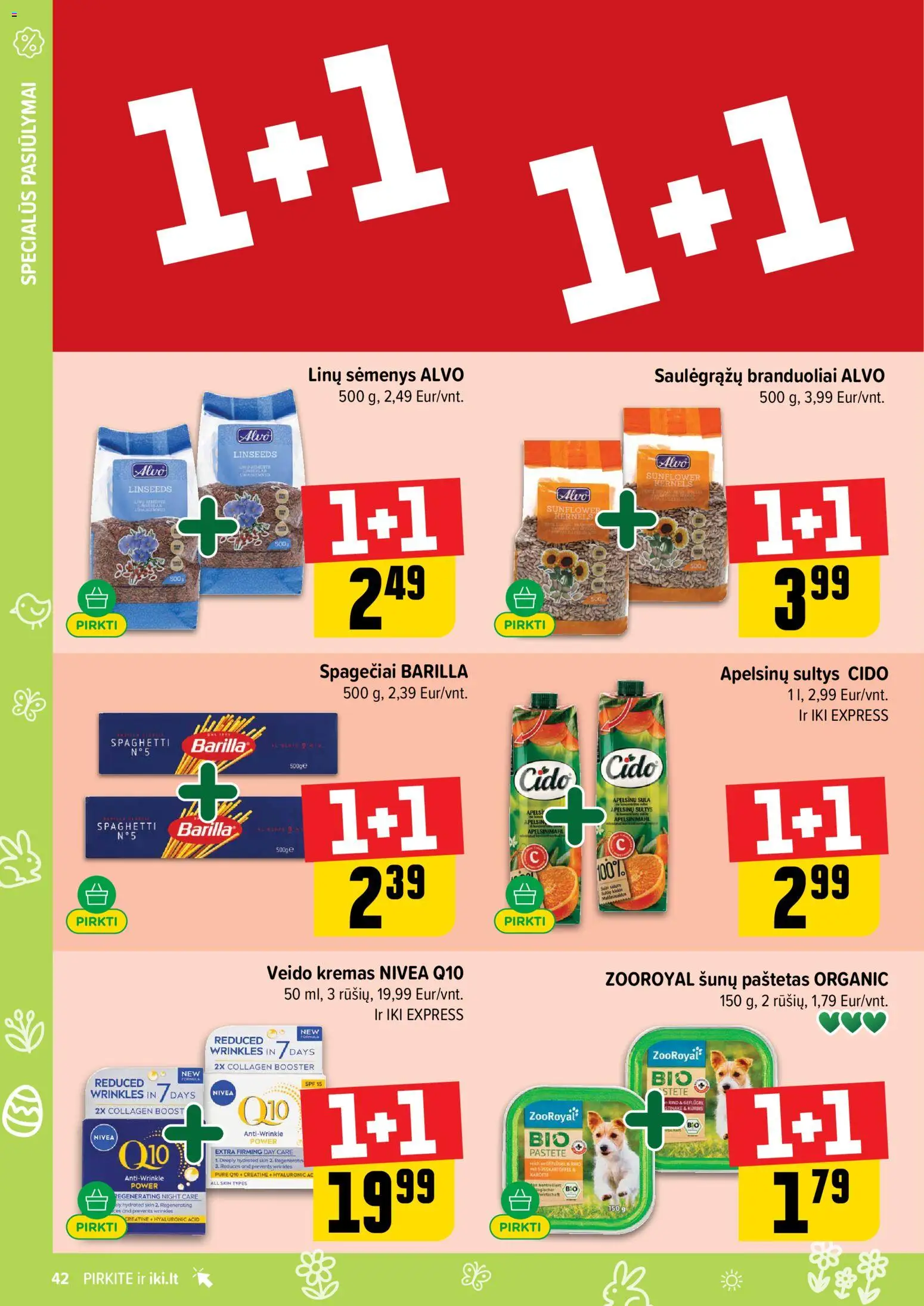 IKI akcijos nuo 16.03.2026 | Puslapis: 42 | Prekių: Kremas, Sultys