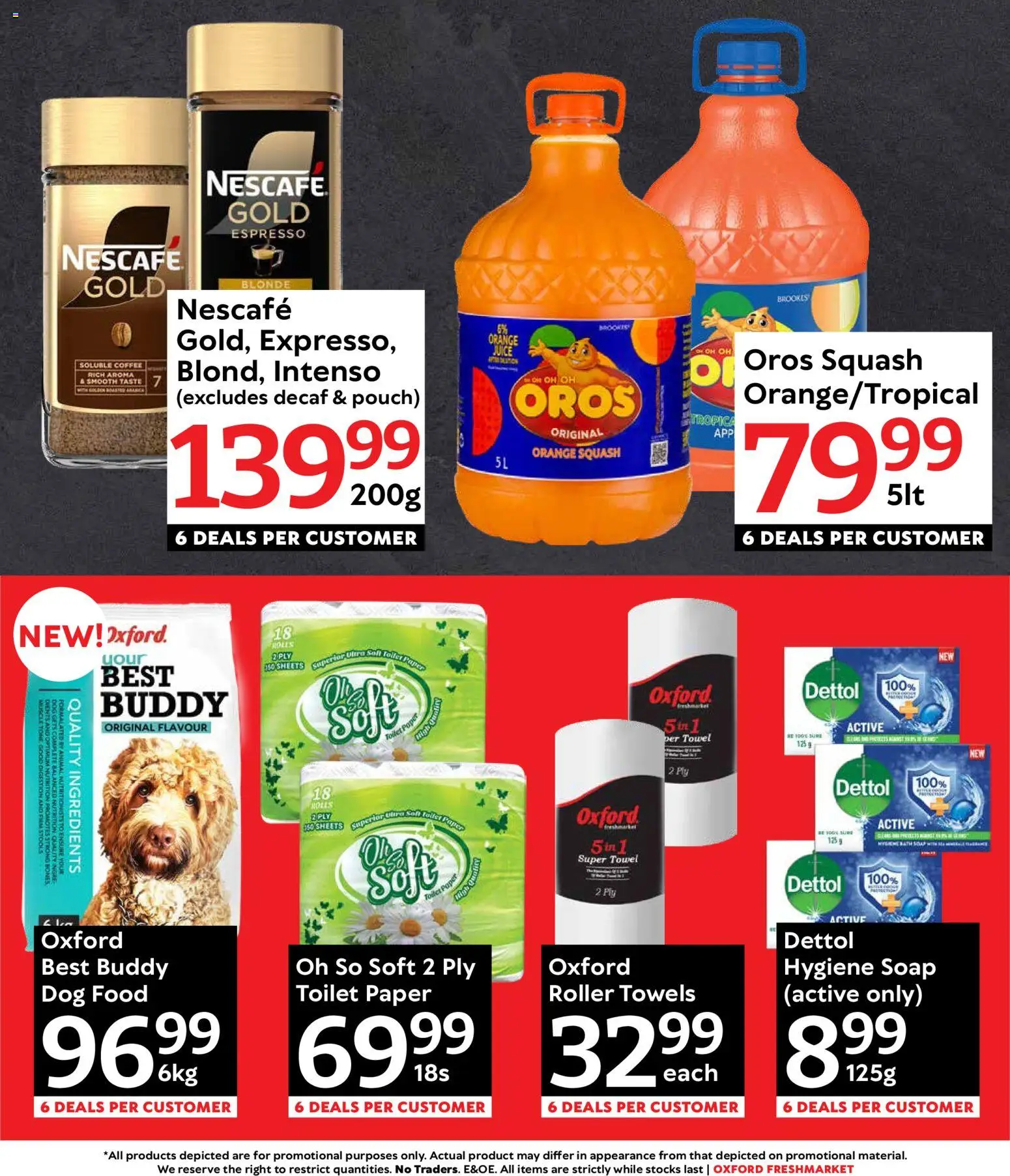 New Oxford Freshmarket catalogue – valid from 27.12.2025 | Page: 3 | Products: Squash, Toilet, Soap, Salt