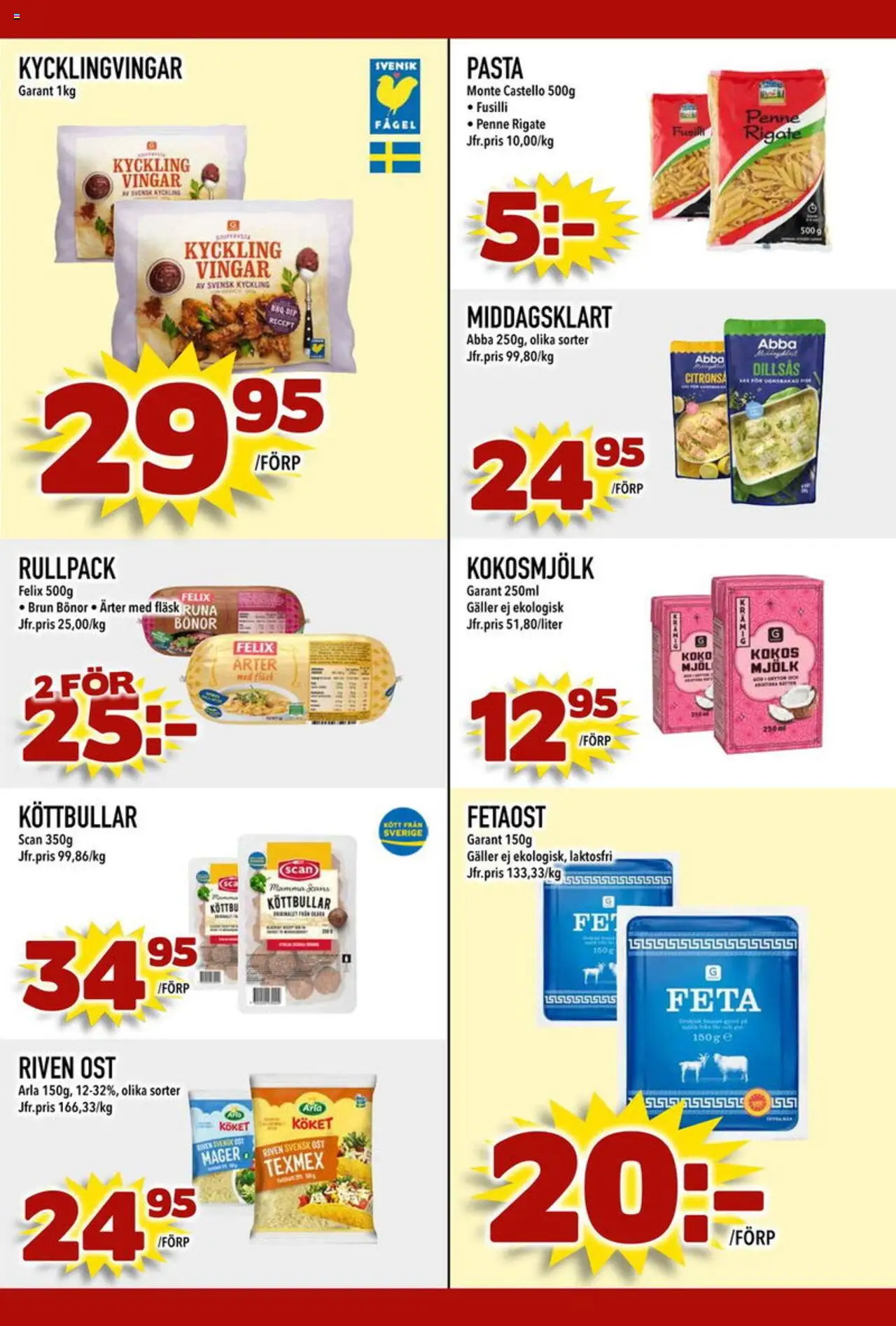 Din Mat reklamblad aktuell från 08.09.2025 | Sida: 5 | Produkter: Fetaost, Riven ost, Ost, Pasta