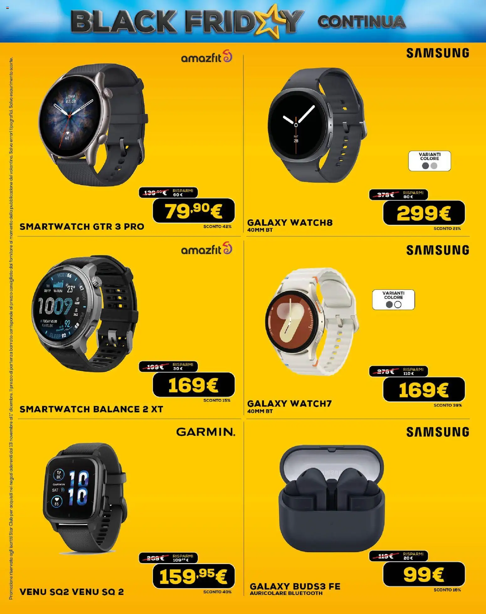 Volantino Euronics del 13.11.2025 | Pagina: 8 | Prodotti: Smartwatch, Samsung