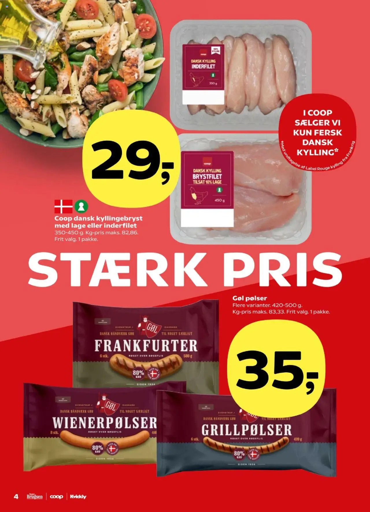 Kvickly Tilbudsavis gyldig fra 29.08.2025 | Side: 4 | Produkter: Pølser, Aparelho de barbear
