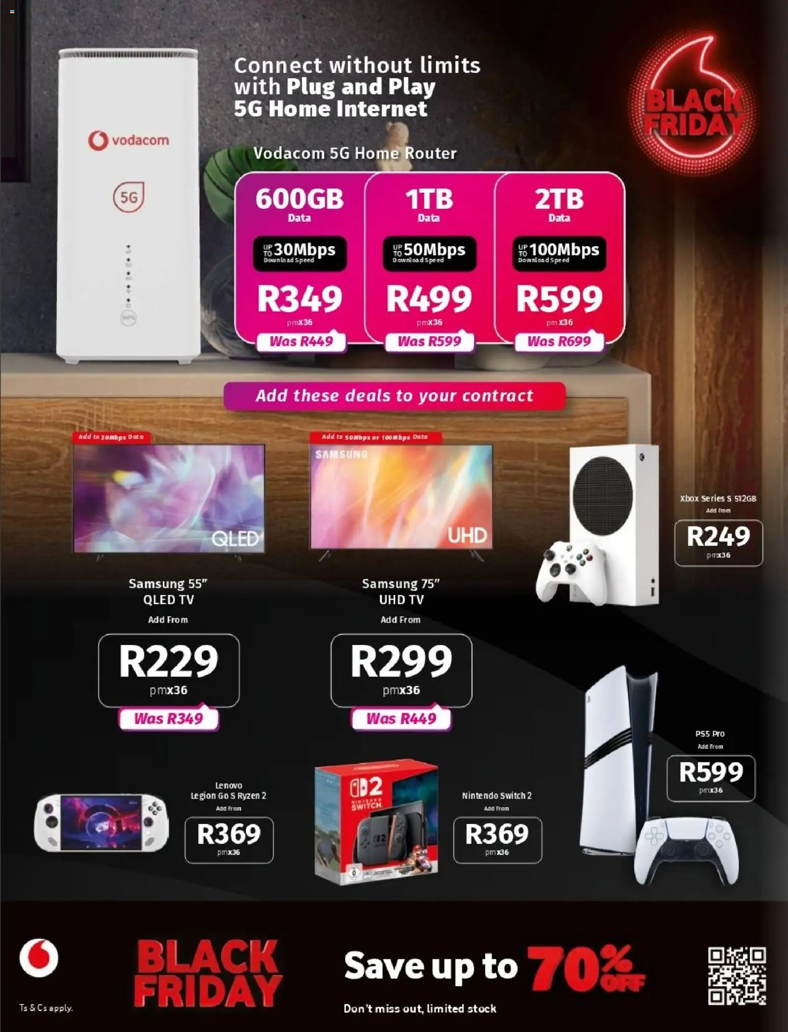 New Vodacom catalogue – valid from 07.11.2025 | Page: 2 | Products: Data, Router, TV, Switch