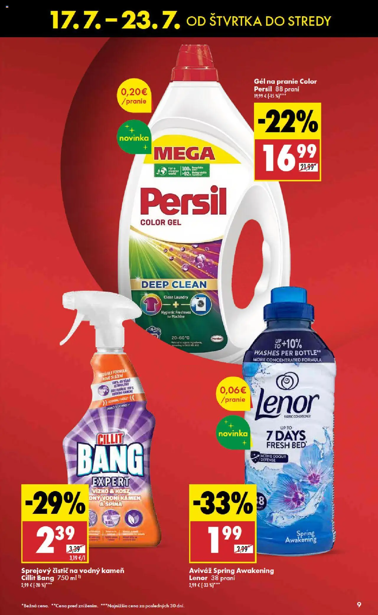 Biedronka leták │ platný od 17.07.2025 | Strana: 9 | Produkty: Persil, Aviváž, Lenor