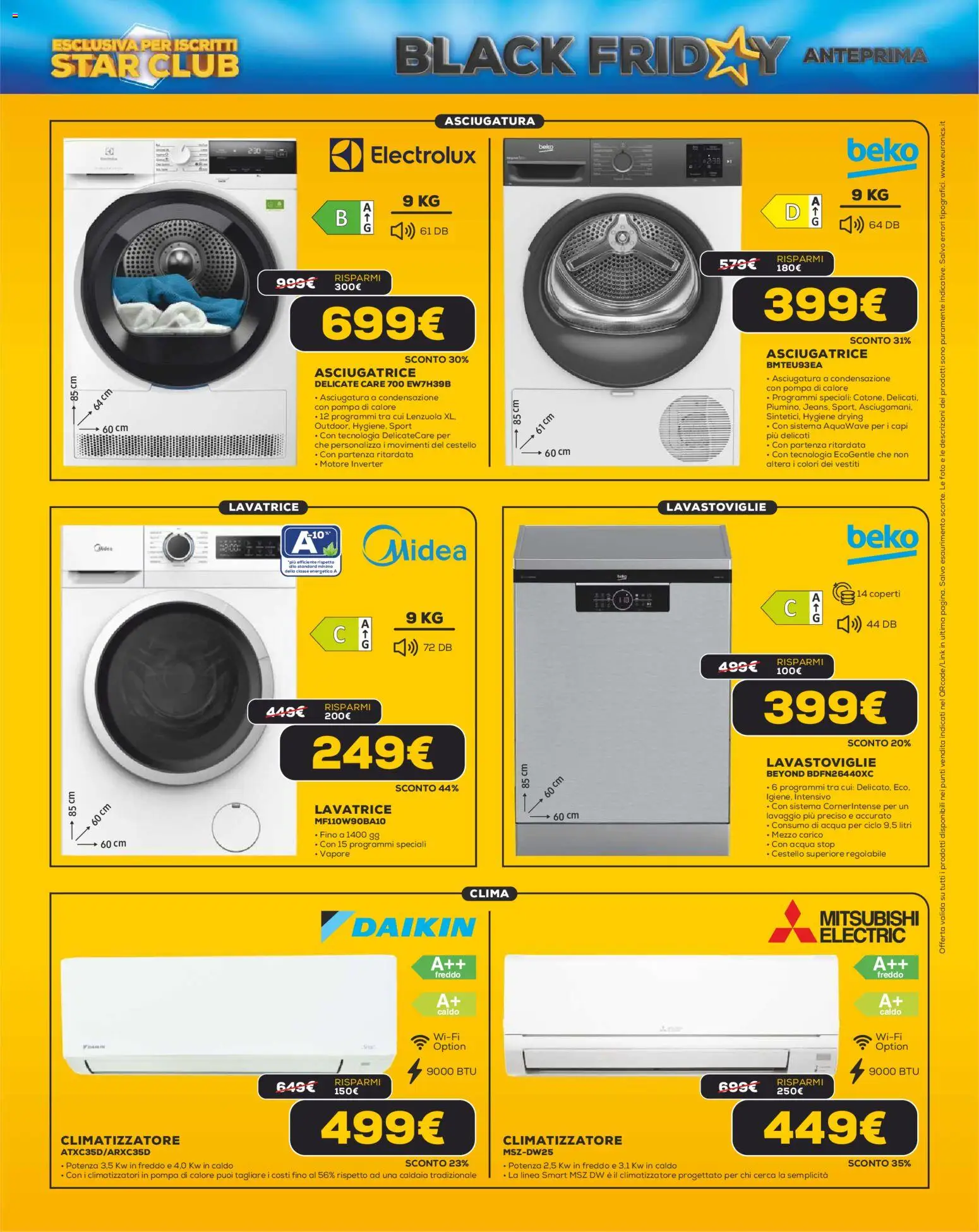 Volantino Euronics del 31.10.2025 | Pagina: 13 | Prodotti: Caldaia, Lavatrice, Asciugatrice, Lenzuola
