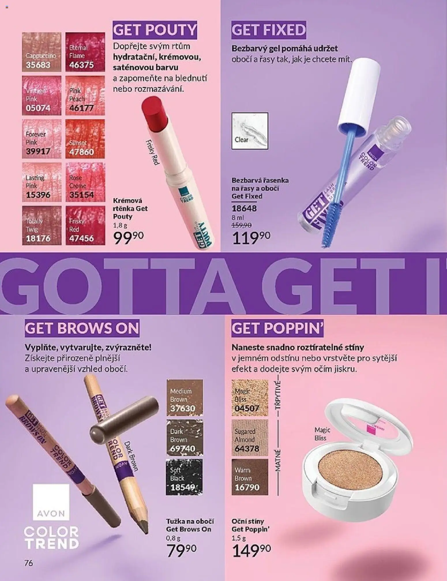 Avon katalog 3/2026 od 01.03.2026 | Strana: 76 | Produkty: Cappuccino, Tužka, Řasenka, Rtěnka