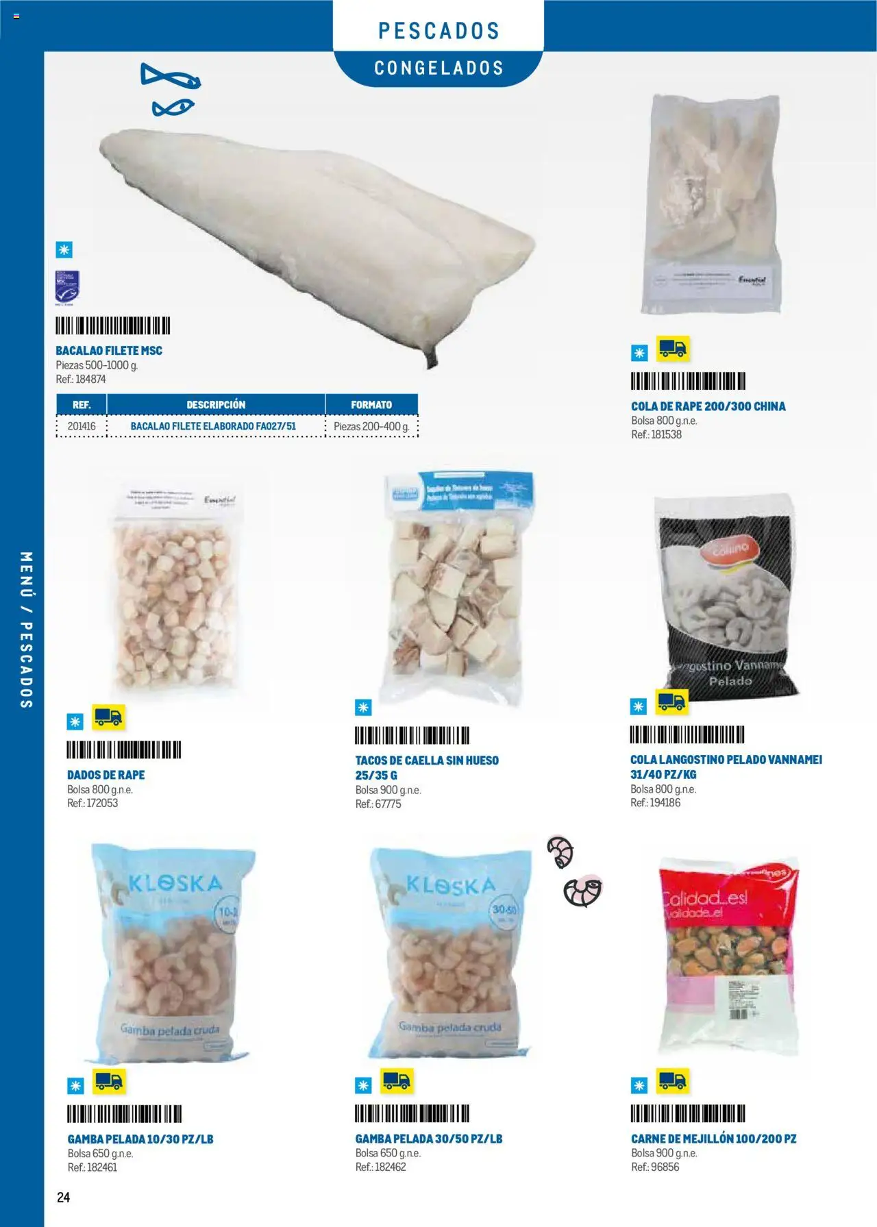 Makro - Menú y Barra Norte II │ válido desde el 08.09.2025 | Página: 24 | Productos: Tacos, Filete, Langostino, Gamba