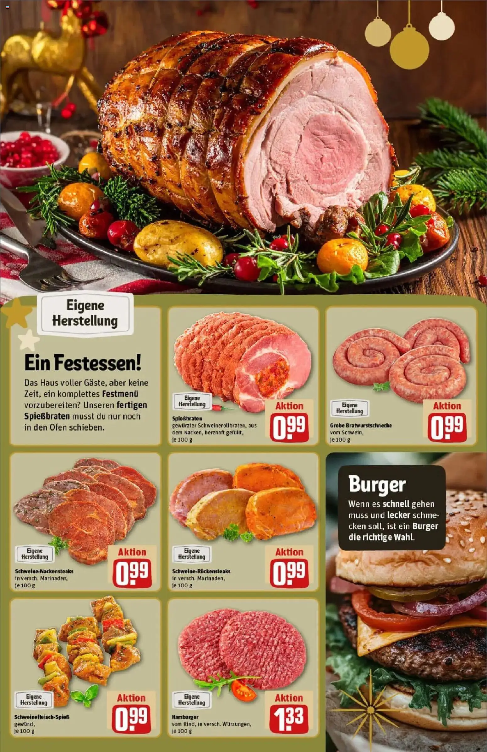 Rewe prospekt Hamburg / Wandsbek	 – gültig ab 07.12.2025 | Seite: 14 | Produkte: Ofen, Burger