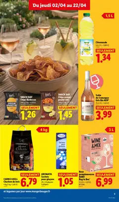 LIDL - Prévisualisation de CARBO GRILL Charbon de bois, 4 kg (1 kg = 1,69 €) valide à partir de 02.04.2026 | Page: 5