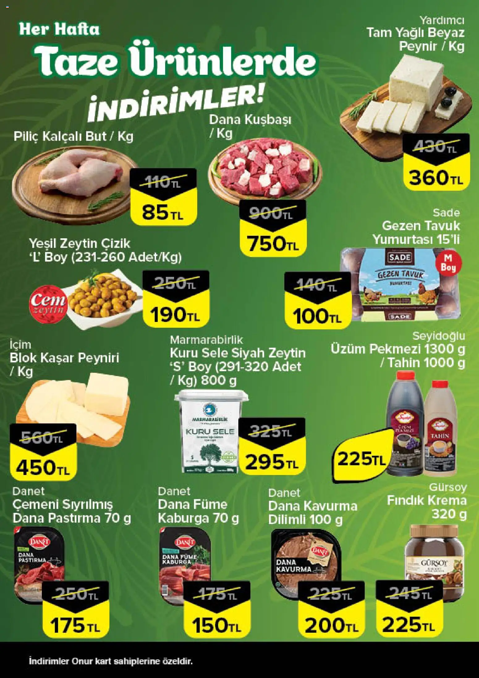 Onur Market Taze Ürünlerde İndirimler - Trakya - 26.02.2026 tarihinden itibaren geçerlidir | Sayfa: 2 | Ürünler: Fındık, Krema, Üzüm, Zeytin