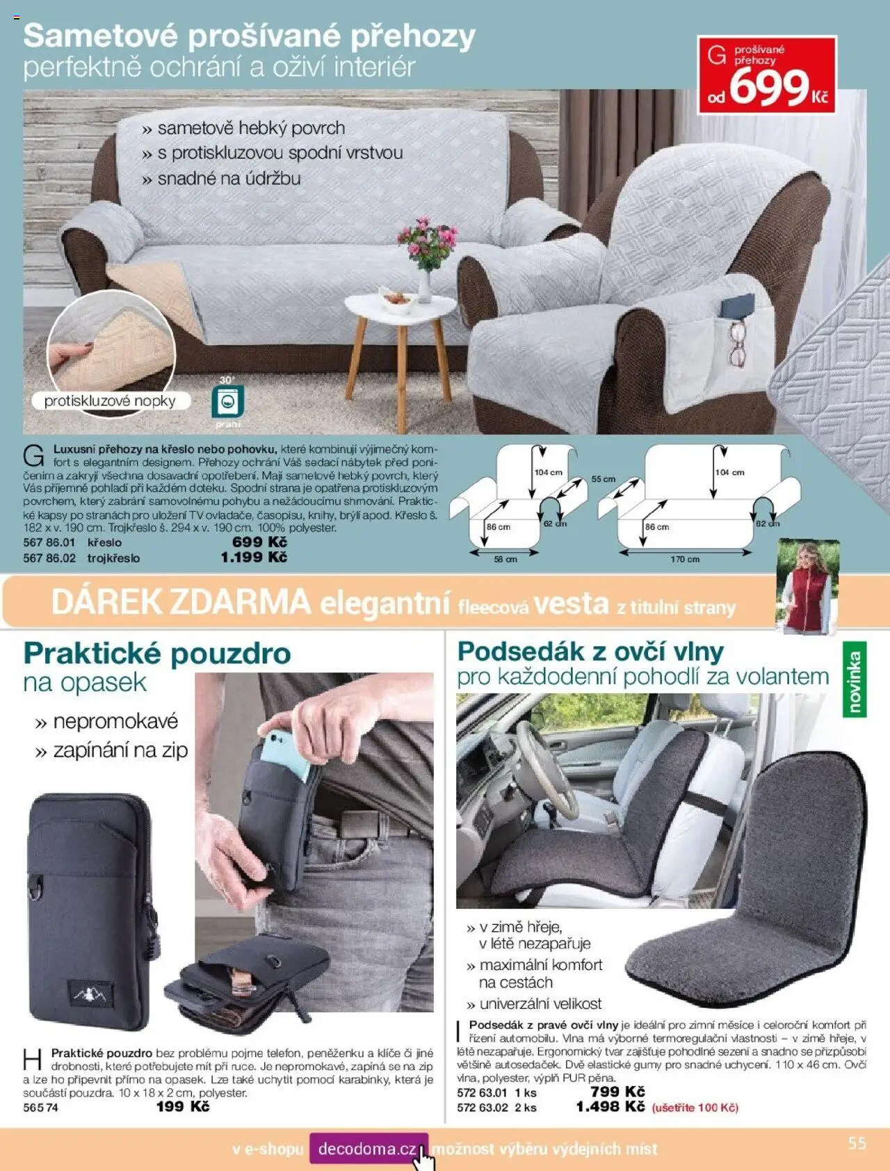 Decodoma katalog Podzim 2025 od 25.08.2025 | Strana: 55 | Produkty: Opasek, Pouzdro, Nábytek, Křeslo