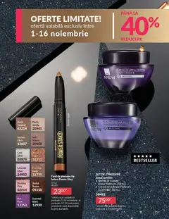 Ofertele Avon valabile de la 01.11.2025 | Pagină: 257 | Produse: Cremă de zi, Cremă de noapte, Fard de pleoape, Cremă