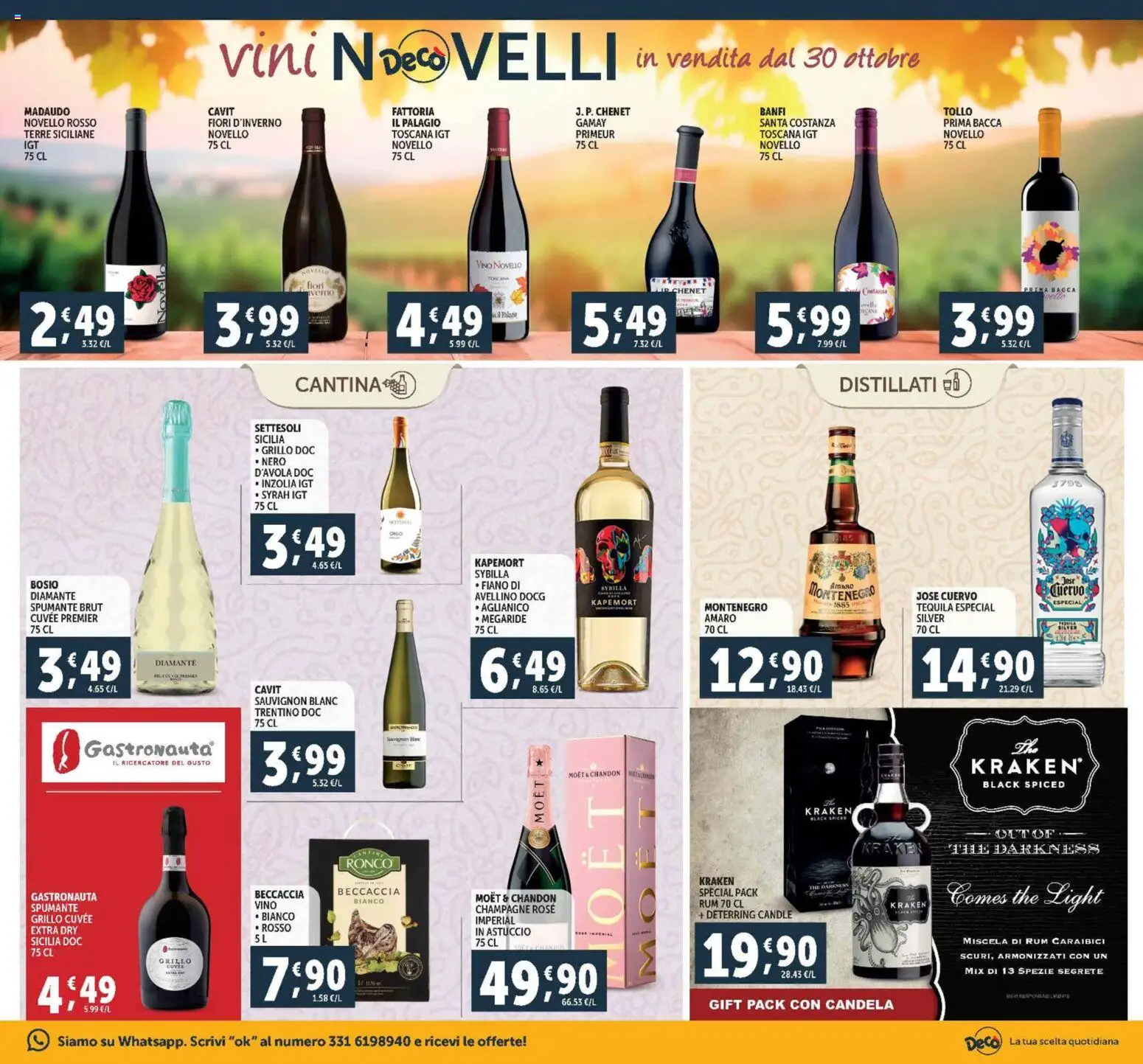 Volantino Decò del 28.10.2025 | Pagina: 17 | Prodotti: Rum, Tequila, Champagne, Candela