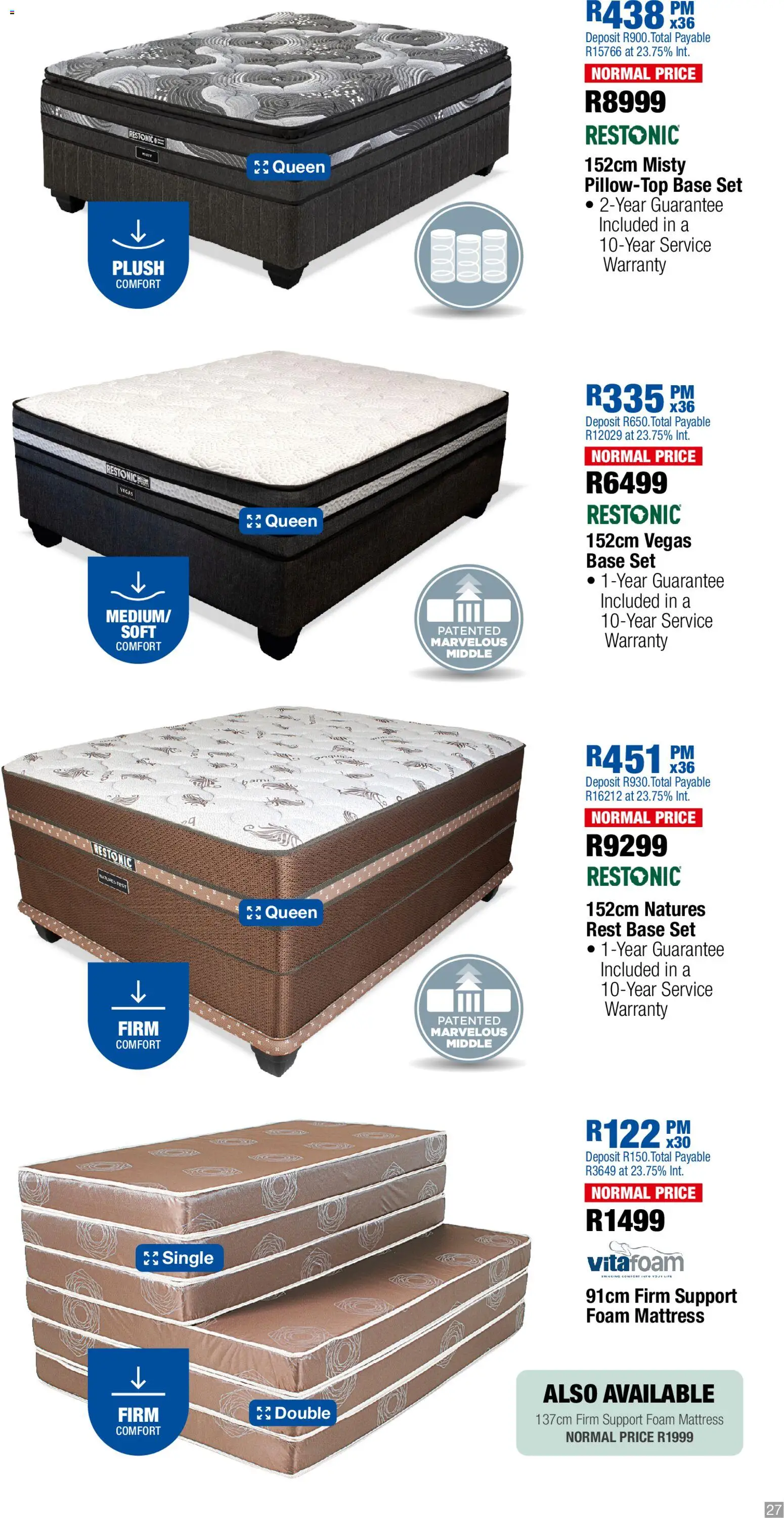 New OK Furniture catalogue – valid from 23.03.2026 | Page: 27 | Products: Mattress, Foam