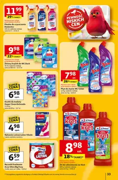 Pogląd oferty "Auchan Gazetka - 30 Lat Hipermarket" - ważna od 12.02.2026 | Strona: 33 | Produkty: Ręczniki kuchenne, Cleaner, Domestos, Vileda