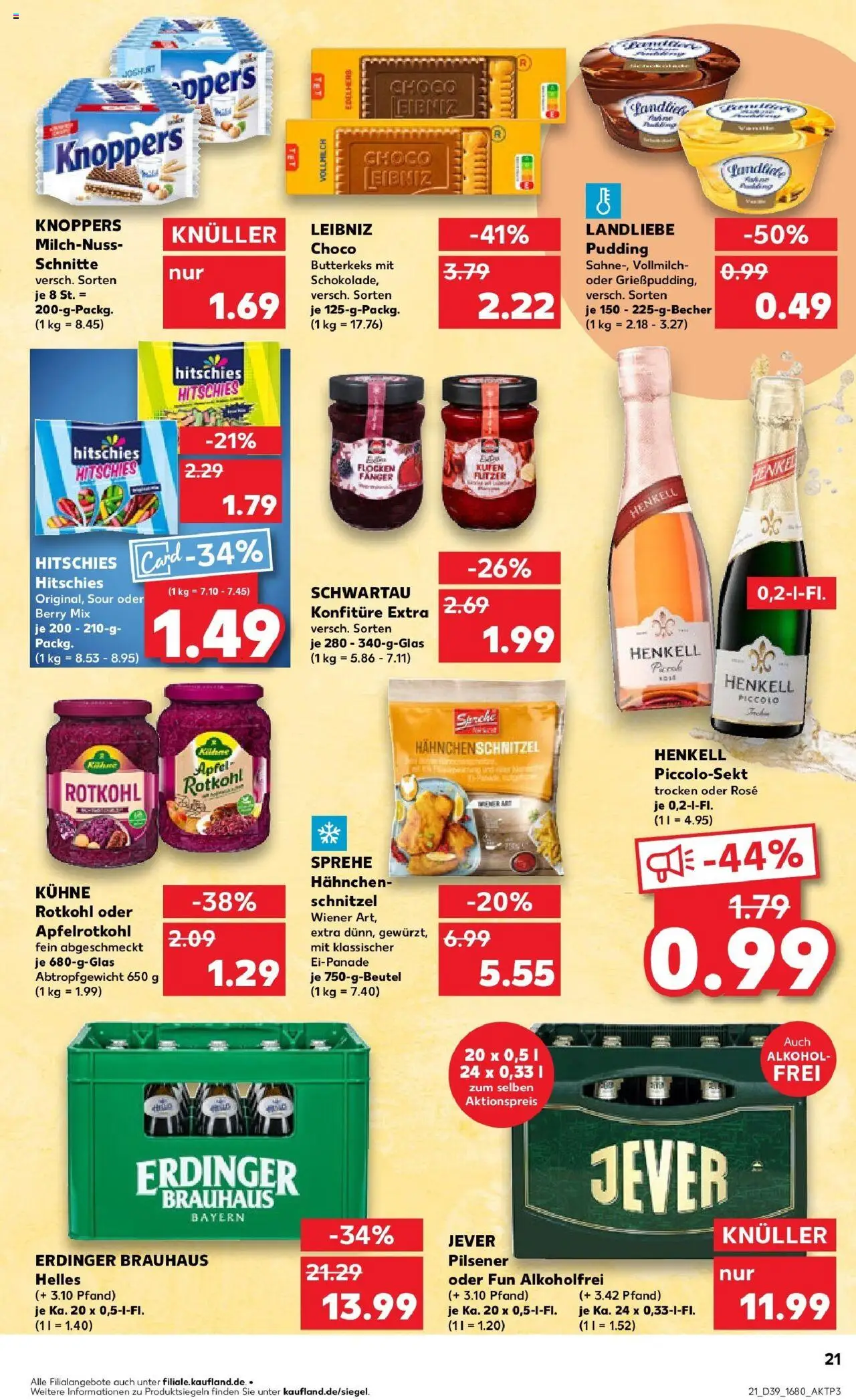 Kaufland prospekt Nagold	 – gültig ab 28.09.2025 | Seite: 21 | Produkte: Erdinger, Rotkohl, Pudding, Jever