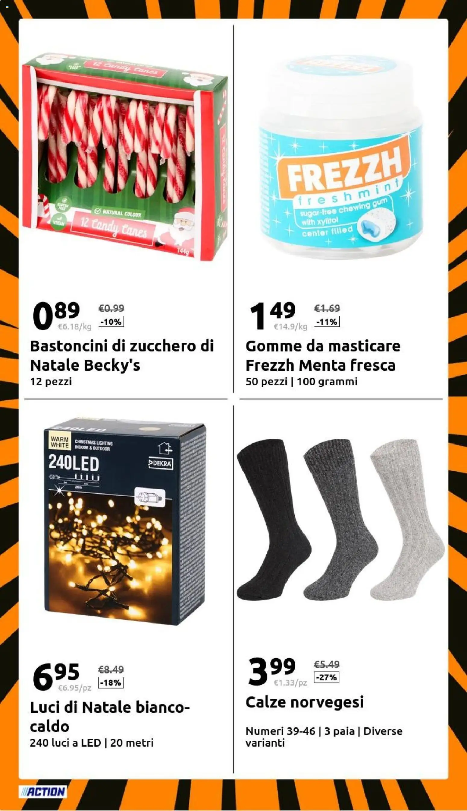 Volantino Action del 26.11.2025 | Pagina: 18 | Prodotti: Zucchero, Menta, Gomme da masticare