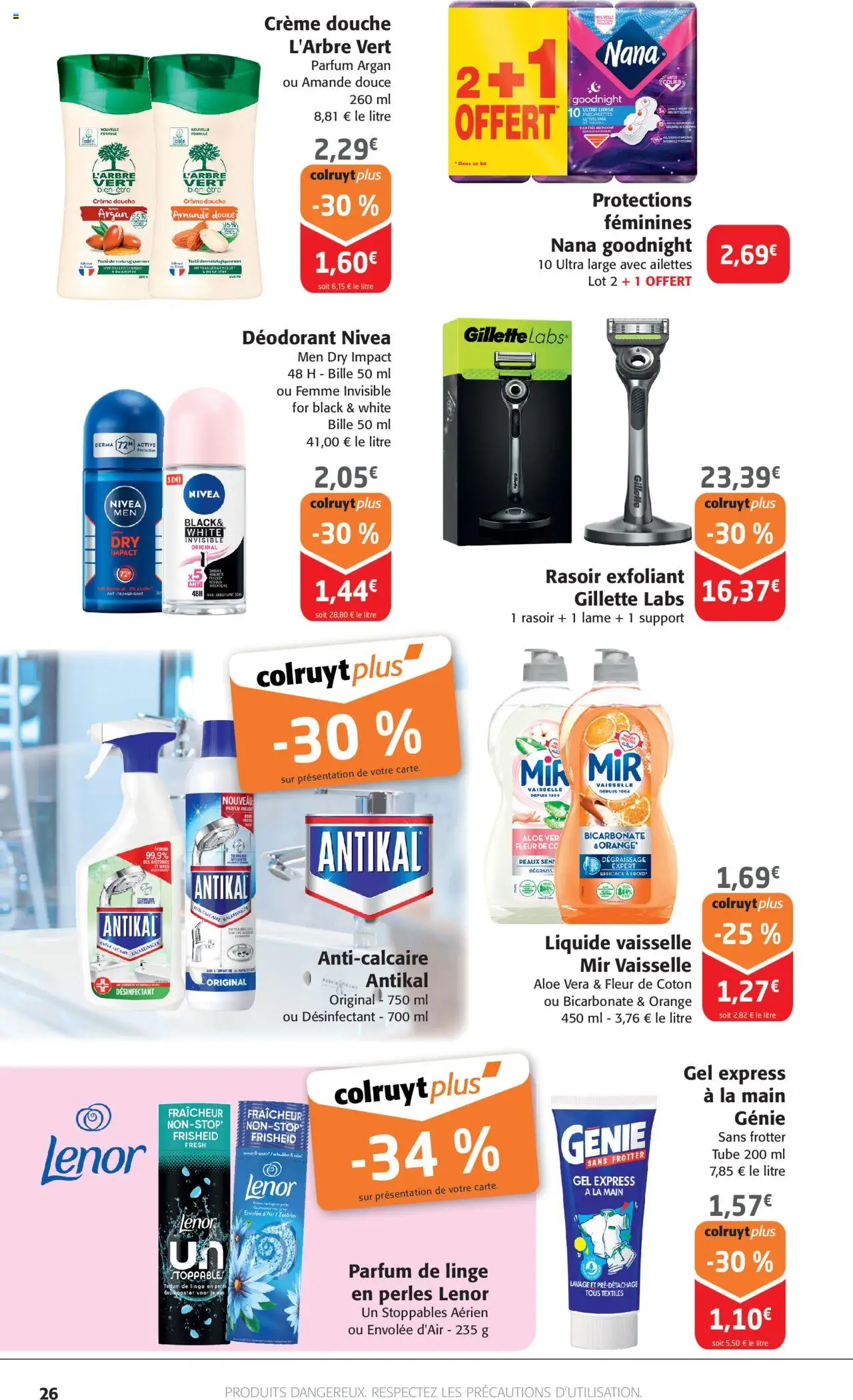  | Page: 26 | Produits: Rasoir, Parfum, Liquide vaisselle, Douche