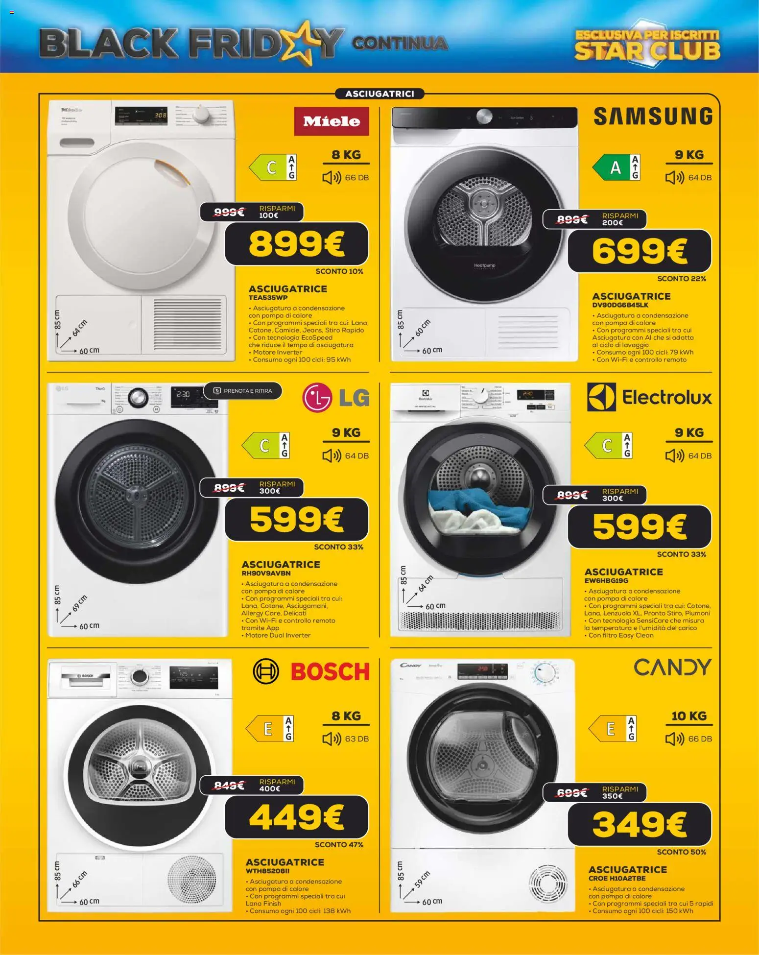 Volantino Euronics del 13.11.2025 | Pagina: 21 | Prodotti: Asciugatrice, Miele, Lenzuola, Samsung