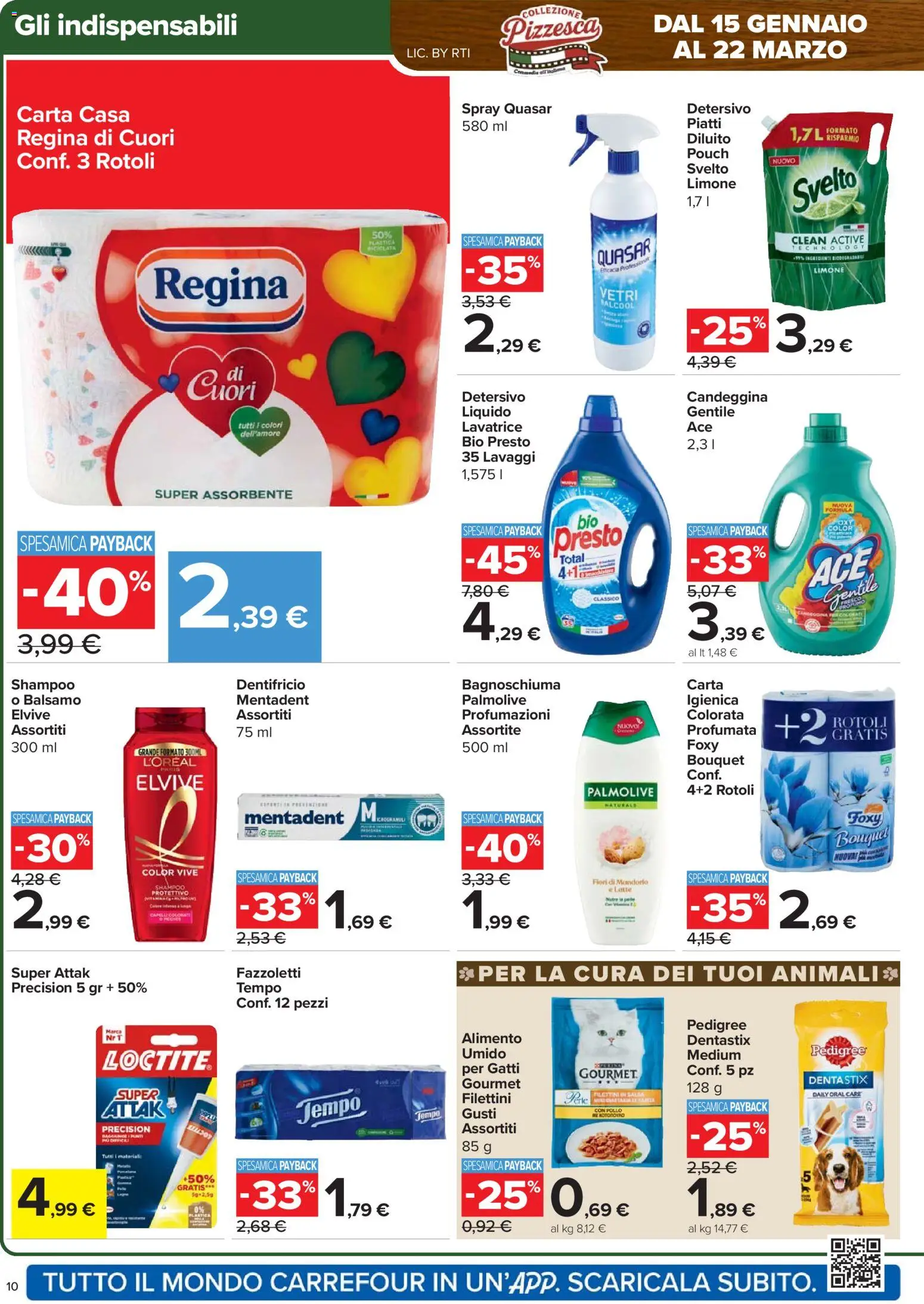 Volantino Carrefour del 29.01.2026 | Pagina: 10 | Prodotti: Shampoo, Bagnoschiuma, Pollo, Candeggina