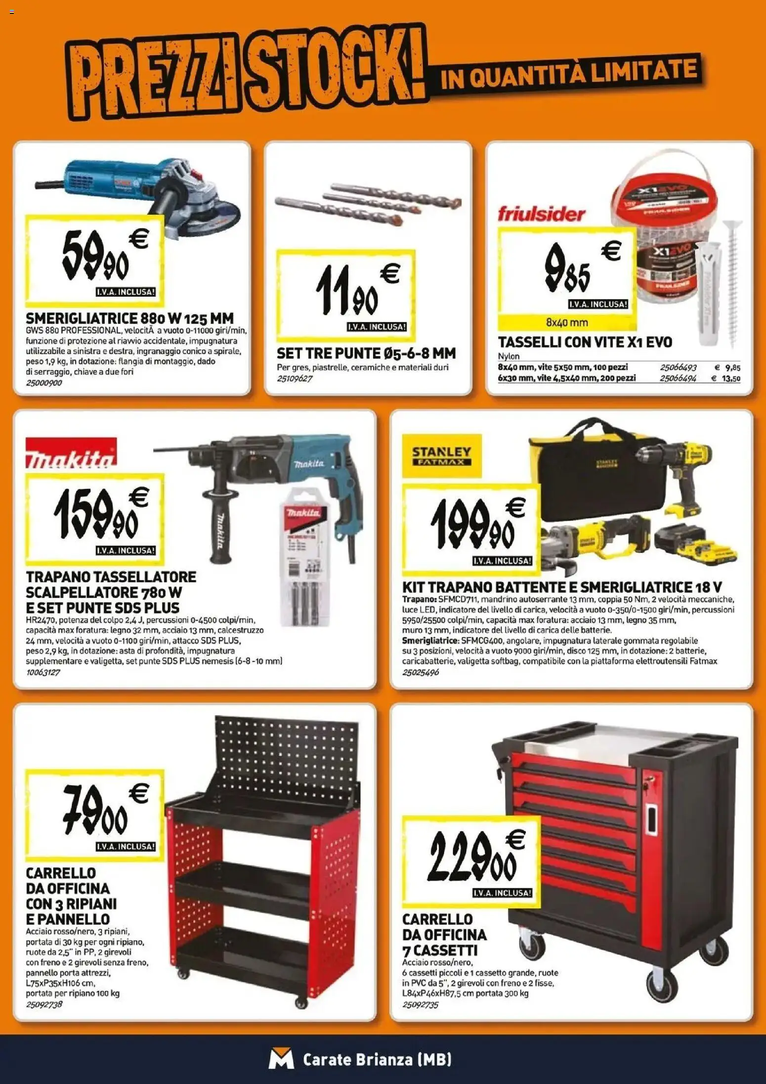 Volantino TECNOMAT del 26.03.2026 | Pagina: 21 | Prodotti: Ripiano, Carrello, Disco, Smerigliatrice