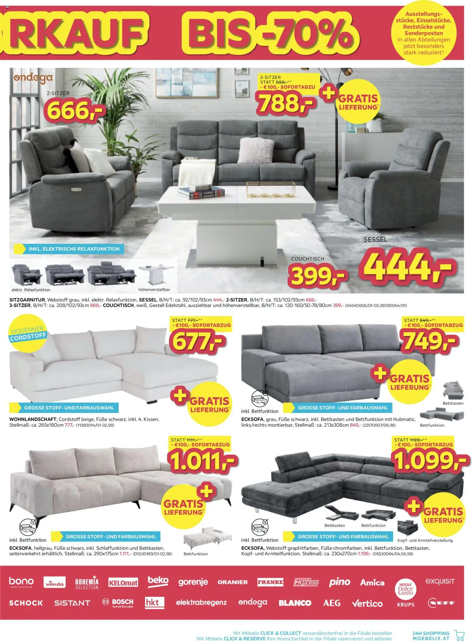 Möbelix Räumungs-Verkauf gültig ab 22.12.2025 | Seite: 9 | Produkte: Sessel, Couchtisch