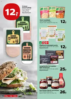 Super Brugsen tilbudsavis – gyldig fra 19.09.2025 | Side: 16 | Produkter: Pasta, Pålæg, Spegepølse, Hamburgerryg
