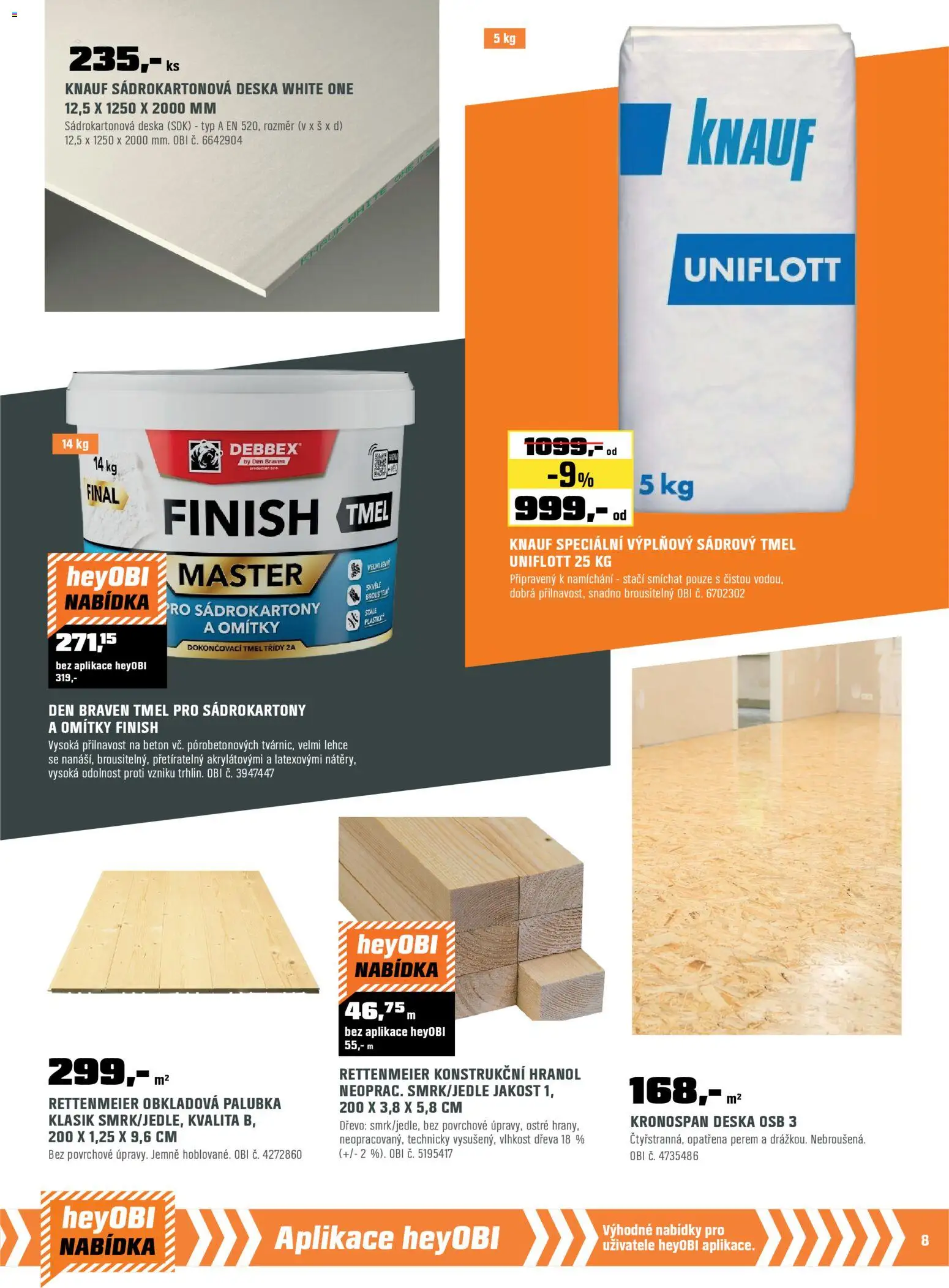 OBI leták - Bobří síla v akci od 01.03.2026 | Strana: 9 | Produkty: Finish
