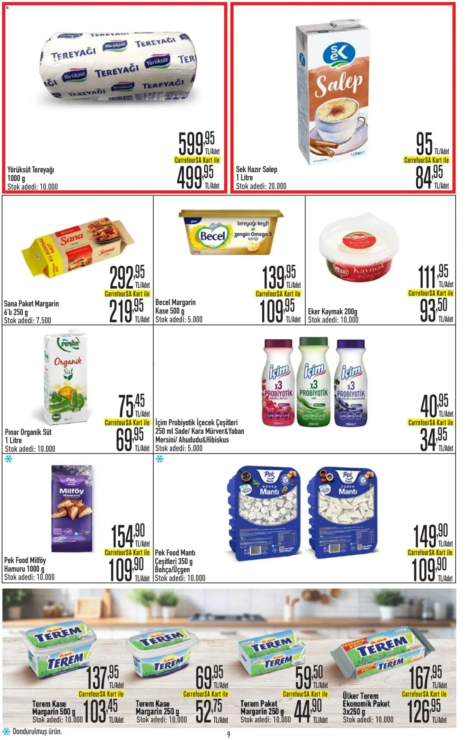CarrefourSA Katalog - 04.12.2025 tarihinden itibaren geçerlidir | Sayfa: 9 | Ürünler: Kaşe, Süt, Tereyağı