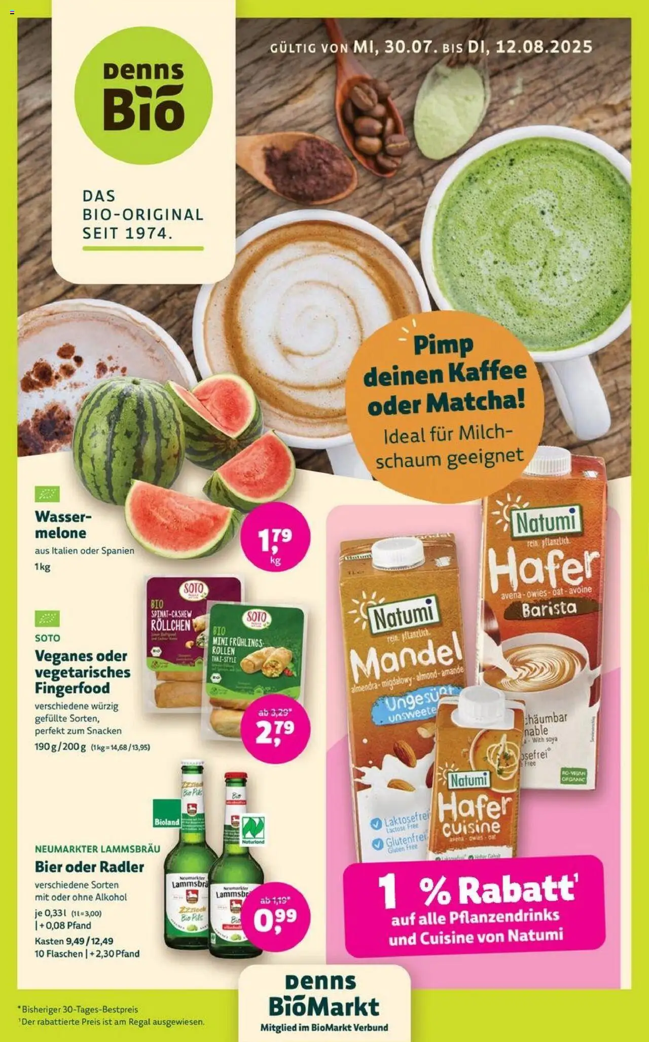 Denns BioMarkt Angebote - gültig ab dem 30.07.2025 | Seite: 1 | Produkte: Kaffee, Bier, Pils, Radler