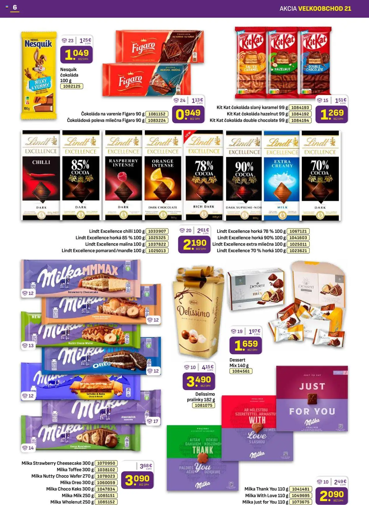 Nové Libex akcie – leták je platný od 20.10.2025 | Strana: 6 | Produkty: Chilli, Čokoláda, Milka, Nesquik