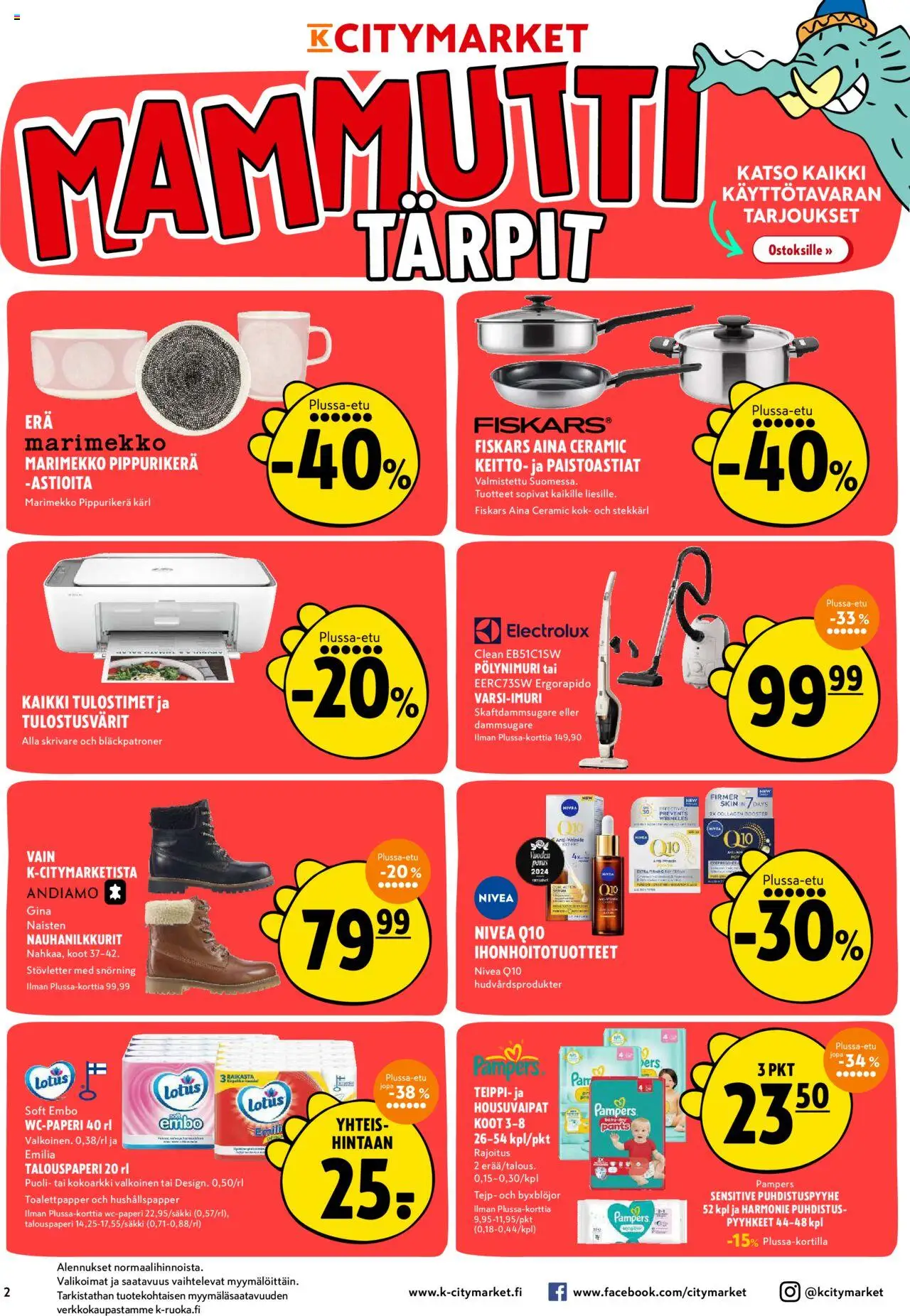 K-Citymarket tarjoukset – voimassa 16.10.2025 alkaen | Sivu: 2 | Tuotteet: Pyyhkeet, Keitto, Teippi
